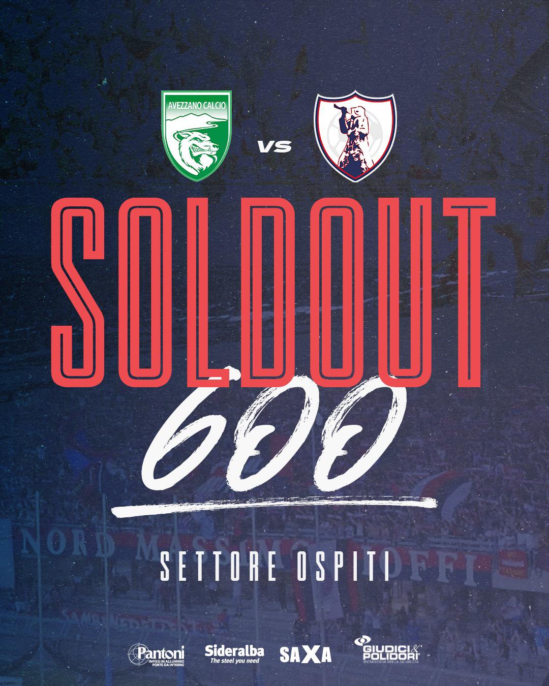 SOLD OUT ‼️
U.S. Sambenedettese 🔴🔵 con 600 tifosi al seguito ad Avezzano
#avezzanosamb #avesam #prevendita #soldout #settoreospiti #grb #gazzettarossoblù #samb #sambenedettese #instagol #instafootball #instasoccer #lagazzettarossoblù #calcio #rossoblù #seried #gironef #lnd #leganazionaledilettanti