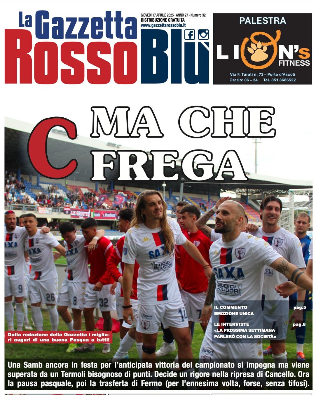 Samb-Termoli 0-1 🏟
La nostra prima pagina 📰
#primapagina #copertina #samter #crisiamo #sambtermoli #grb #gazzettarossoblù #samb #sambenedettese #instagol #instafootball #instasoccer #lagazzettarossoblù #calcio #rossoblù #seried #gironef #lnd #leganazionaledilettanti