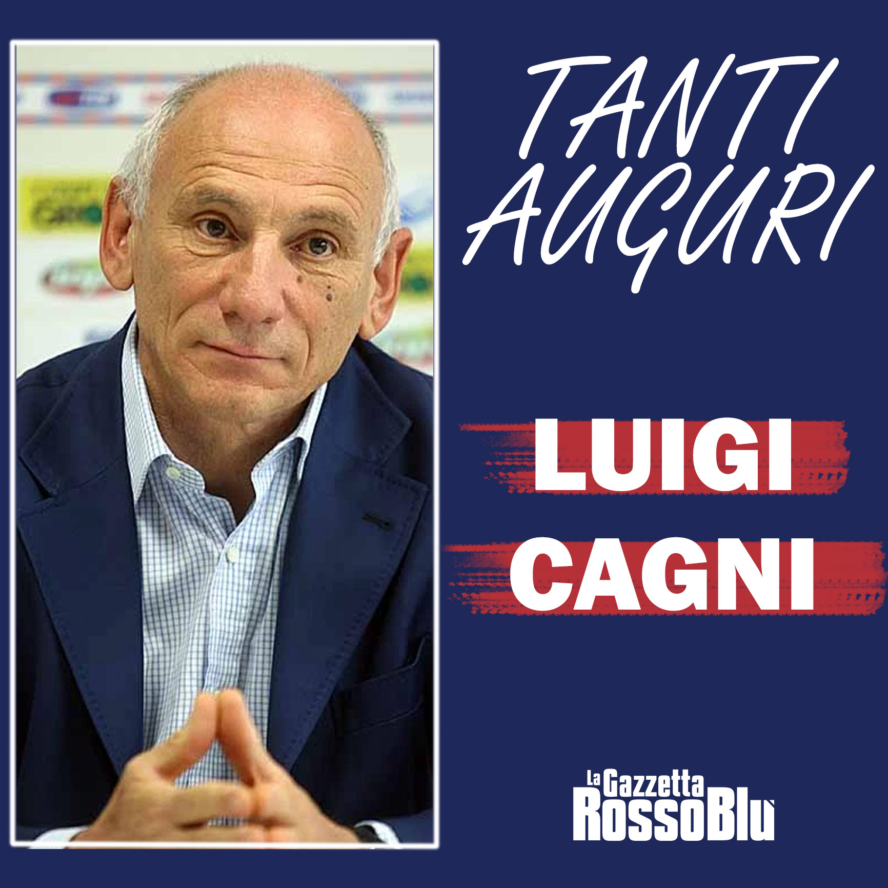 AUGURI GIGI 🎉
Compie oggi 75 anni un grande ex Samb 🔴🔵: Luigi Cagni. Tanti auguri mister!
#luigicagni #cagni #exsamb #grb #gazzettarossoblù #samb #sambenedettese #instagol #instafootball #instasoccer #lagazzettarossoblù #calcio #rossoblù #happybirthday #birthday #bday #happybday #buoncompleanno #compleanno #tantiauguri