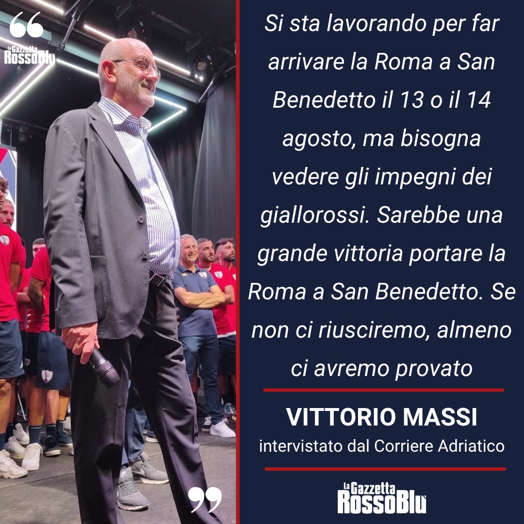GIALLOROSSOBLÙ 💛❤️💙
Vittorio Massi e il sogno di portare l'@officialasroma a disputare un'amichevole 🤝🏻 con l'@u.s.sambenedettese 🔴🔵
#sambroma #samrom #vittoriomassi #massi #stadiorivieradellepalme #legapro #seriec #grb #gazzettarossoblù #samb #sambenedettese #instagol #instafootball #instasoccer #lagazzettarossoblù #calcio #rossoblù