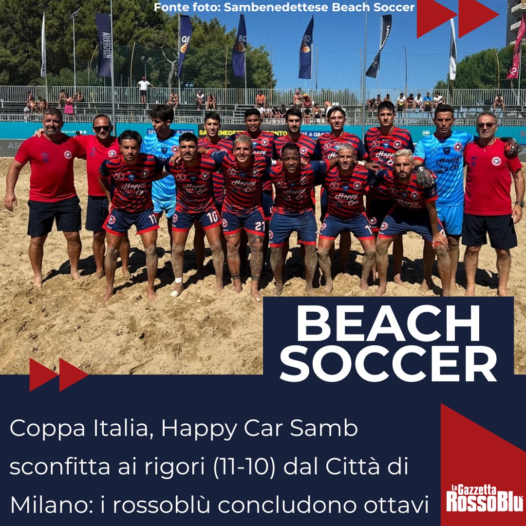 COPPA ITALIA ⚽🏖
La @sambenedettese_beach_soccer 🔴🔵 viene sconfitta ai rigori dal Città di Milano e termina il cammino in Coppa Italia 🏆 all'ottavo posto
#coppaitaliaq8 #coppaitalia #cittàdimilano #beacharenarivieradellepalme #metroquadrobeacharena #beachsoccer #lnd #leganazionaledilettanti #bs #beachsoccerworldwide #grb #gazzettarossoblù #sambenedettesebeachsoccer #sambbeachsoccer #lagazzettarossoblù #happycar #happycarsamb