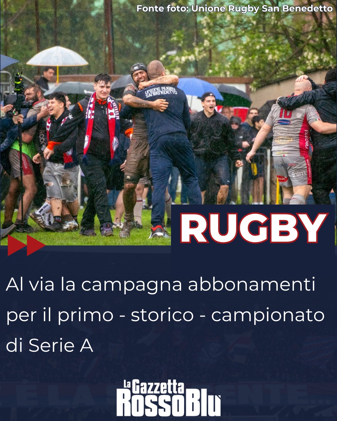 RUGBY 🏈
Al via la campagna abbonamenti 🎫 dell'@unione_rugby_samb 🔴🔵, pronta per il primo campionato di Serie A della sua storia!
#campagnaabbonamenti #abbonamenti #unionerugbysanbenedetto #ursbt #unionerugbysbt #fifasecurity #rugby #seriea #grb #lagazzettarossoblù #fifasecurityursbt