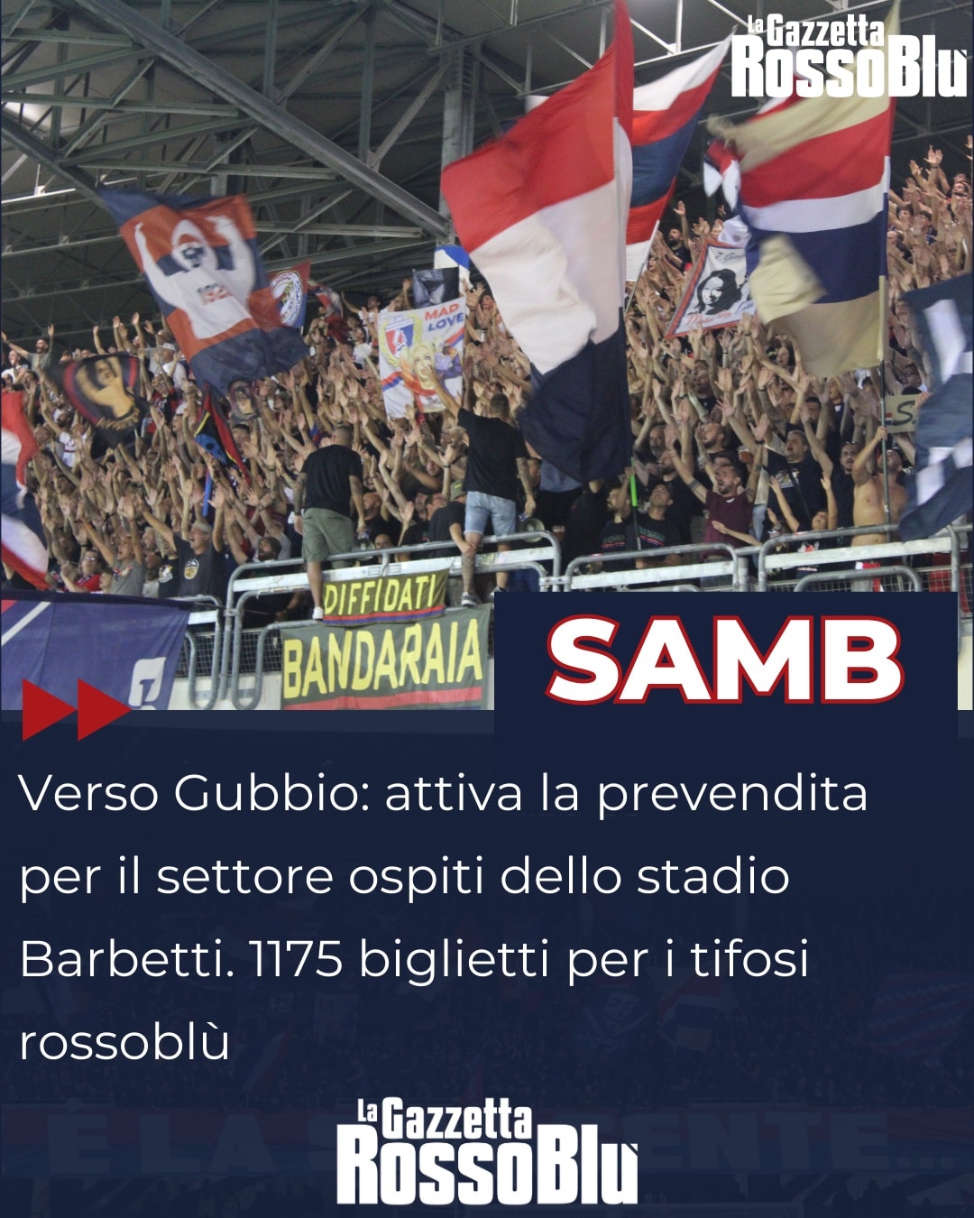 PREVENDITA✅️
I residenti nelle regioni Marche e Abruzzo potranno accedere esclusivamente al settore ospiti riservato ai tifosi della U.S. Sambenedettese🔴🔵
#samb #samb #grb #lagazzettarossoblù #gironeb #seriecskywifi #seriecgironeb #seriec #calcio #legapro #gazzettarossoblù #sambenedettese #prevendita #settoreospiti #gubbiosamb #tifosi #trasferta