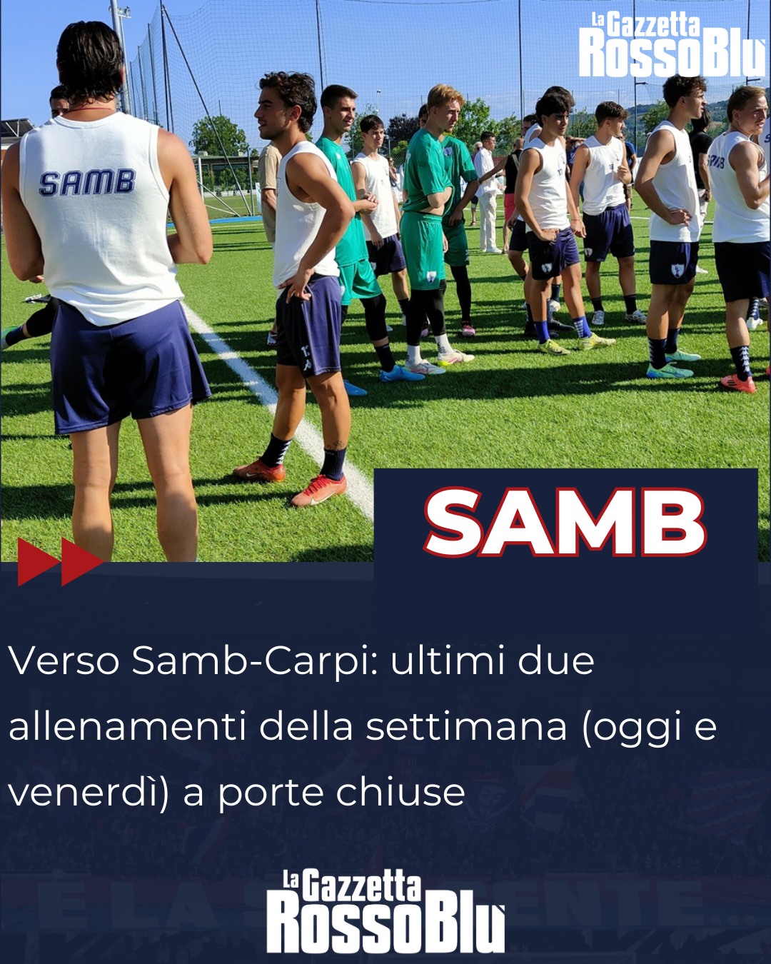 FOCUS 🫡
@u.s.sambenedettese 🔴🔵, ultimi allenamenti a porte chiuse in vista della sfida di sabato col Carpi al Riviera delle Palme 🏟
#training #allenamento #samcar #sambcarpi #grb #gazzettarossoblù #samb #sambenedettese #instagol #instafootball #lagazzettarossoblù #calcio #rossoblù #seriec #gironeb #legapro #seriecskywifi
