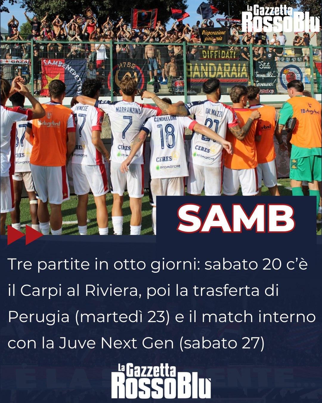 CALENDARIO 🗓
Si avvicina 🔜 il turno infrasettimanale: per l'@u.s.sambenedettese 🔴🔵 tre partite in otto giorni 🏟
#calendario #grb #gazzettarossoblù #samb #sambenedettese #instagol #instafootball #lagazzettarossoblù #calcio #rossoblù #seriec #gironeb #legapro #seriecskywifi