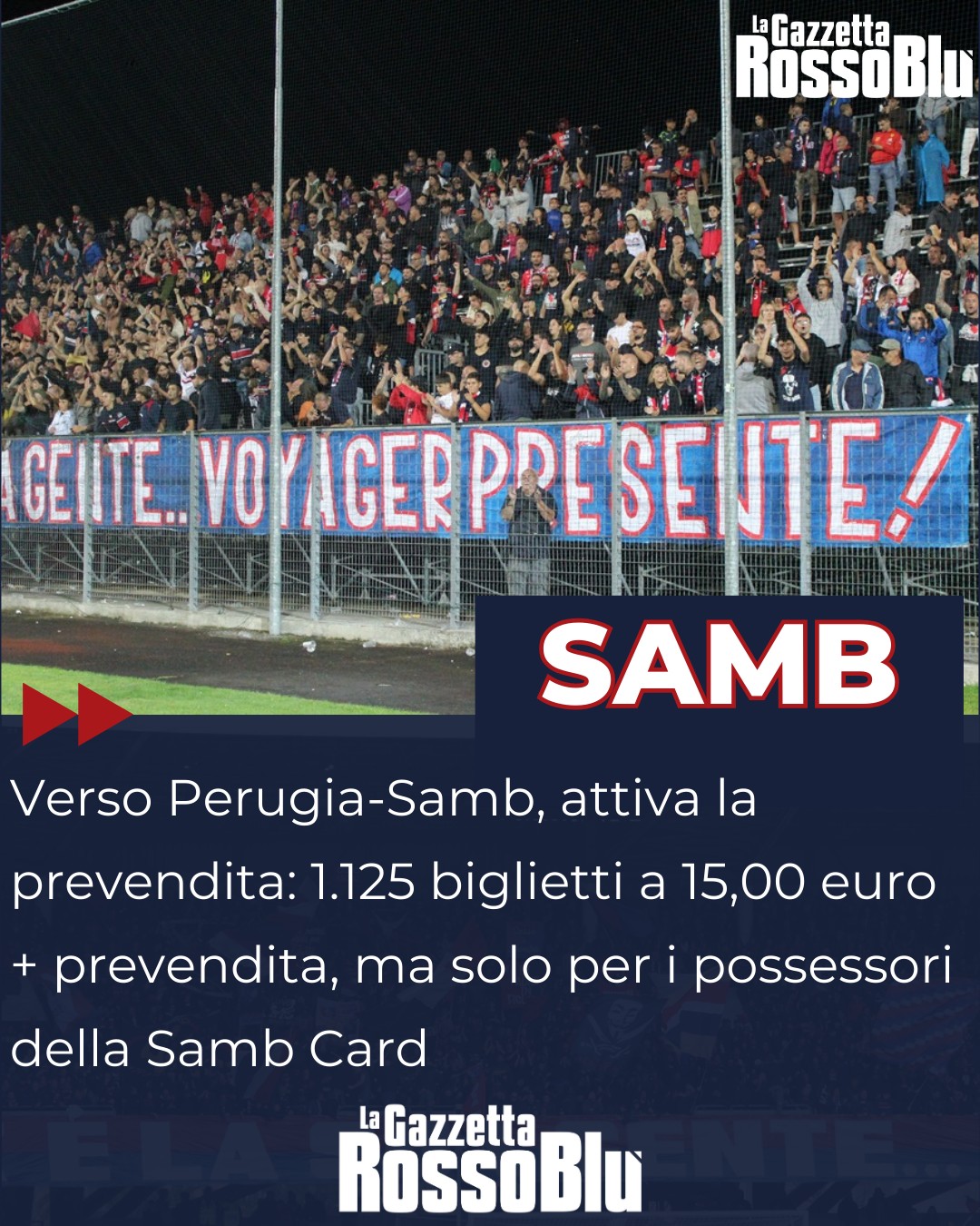 PREVENDITA 🎫
@u.s.sambenedettese 🔴🔵, via alla prevendita per il turno infrasettimanale di Perugia: 1.125 biglietti ma solo per i possessori della tessera Samb Card
#persam #perugiasamb #prevendita #grb #gazzettarossoblù #samb #sambenedettese #instagol #instafootball #lagazzettarossoblù #calcio #rossoblù #seriec #gironeb #legapro #seriecskywifi