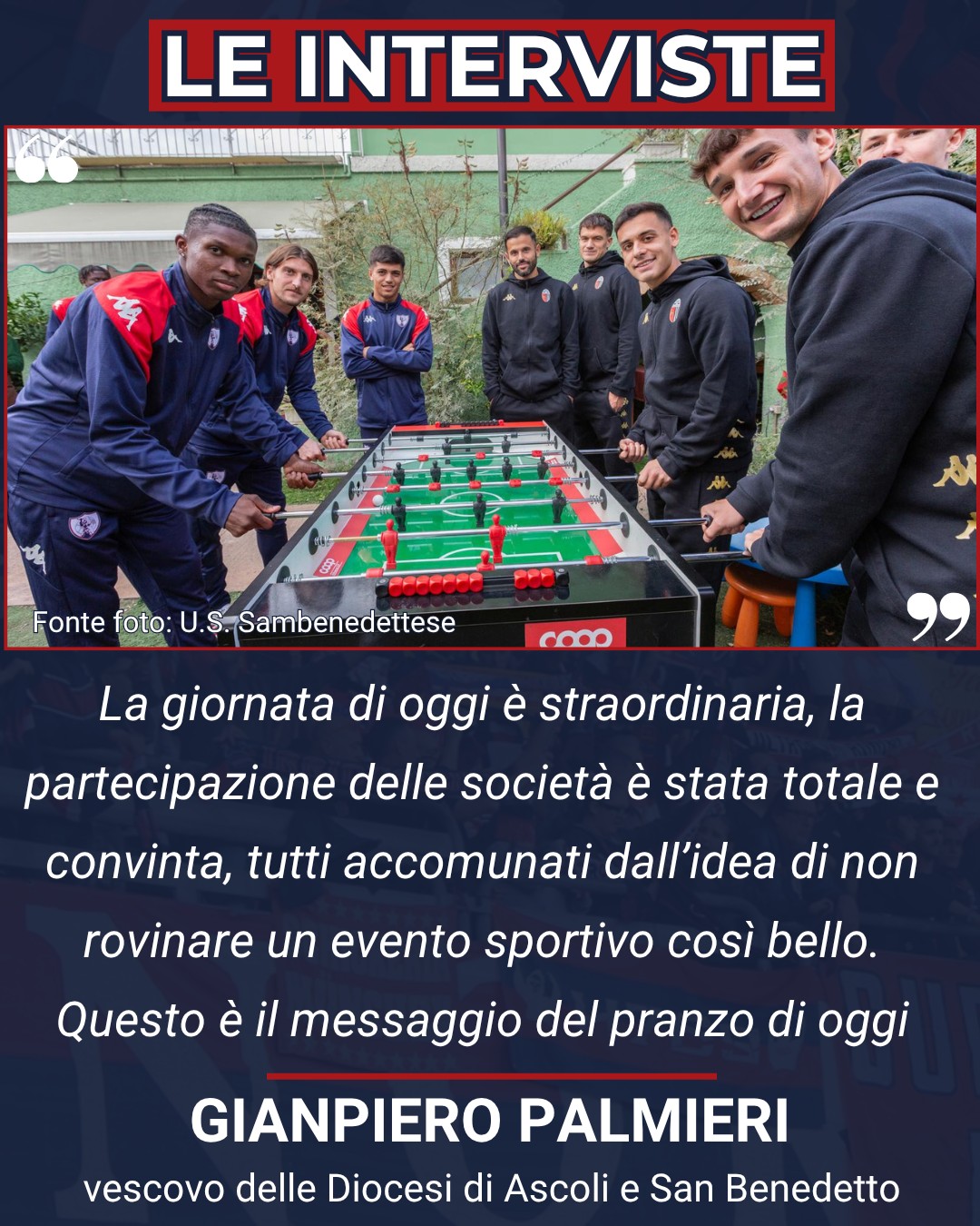 VESCOVO PALMIERI 🎙
La parole del vescovo Gianpiero Palmieri in occasione del pranzo insieme tra @u.s.sambenedettese 🔴🔵 e Ascoli avvenuto oggi a Pagliare del Tronto
#vescovogianpieropalmieri #vescovopalmieri #ascsam #samasc #ascolisamb #sambascoli #derby #grb #gazzettarossoblù #samb #sambenedettese #instagol #instafootball #lagazzettarossoblù #calcio #rossoblù #seriec #gironeb #legapro #seriecskywifi