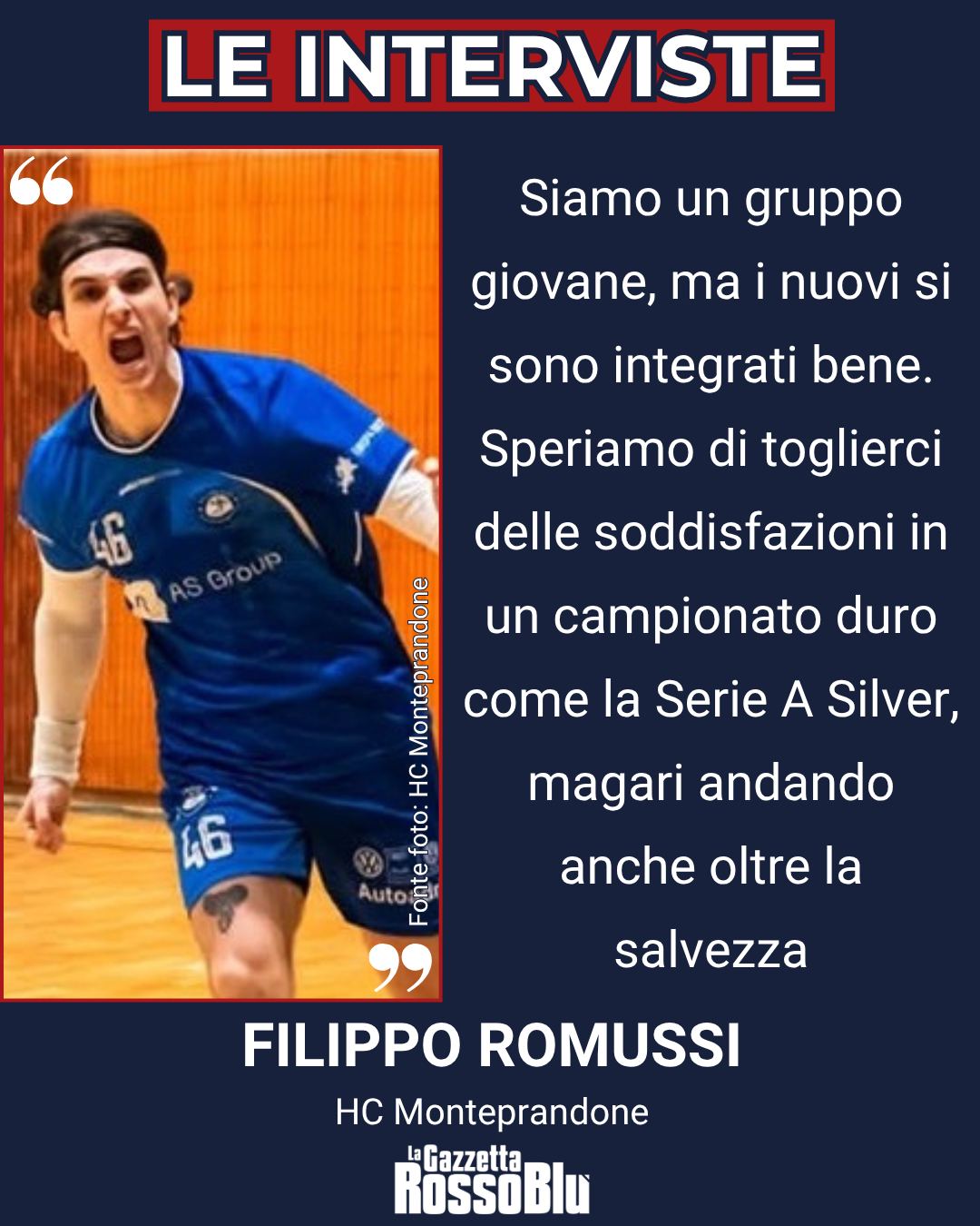 PALLAMANO 🤾♂
@hc_monteprandone, le parole di Filippo Romussi 🎙 in vista dell'inizio del campionato di Serie A Silver
#pallamano #handball #serieasilver #filipporomussi #romussi #hcmonteprandone #monteprandone #pallamanohcmonteprandone #grb #lagazzettarossoblù