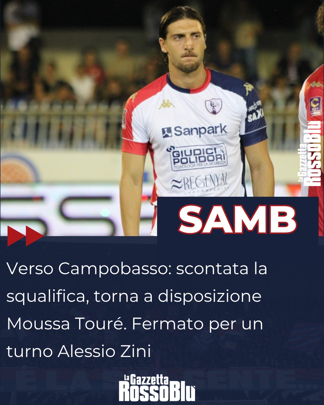 SQUALIFICHE ❌

@u.s.sambenedettese 🔴🔵, a Campobasso ci sarà Moussa Touré 🔙. Un turno di squalifica, invece, per Zini

#moussatouré #touré #alessiozini #zini #camsam #campobassosamb #grb #gazzettarossoblù #samb #sambenedettese #instagol #instafootball #lagazzettarossoblù #calcio #rossoblù #seriec #gironeb #legapro #seriecskywifi