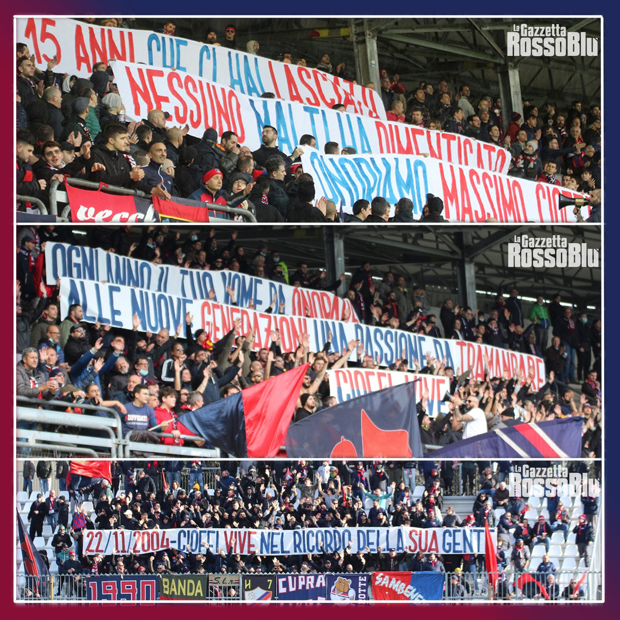 MASSIMO CIOFFI ❤️💙

Massimo "Cioffi" Bruni sempre ricordato dalla sua gente 🙌🏻

Qui sotto solo alcuni degli striscioni esposti negli ultimi anni 📣

#curvanord #curvanordmassimocioffi #stadiorivieradellepalme #rivieradellepalme #fototifo #massimocioffi #massimobruni #grb #gazzettarossoblù #samb #sambenedettese #instagol #instafootball #lagazzettarossoblù #calcio #rossoblù #seriec #gironeb #legapro #seriecskywifi