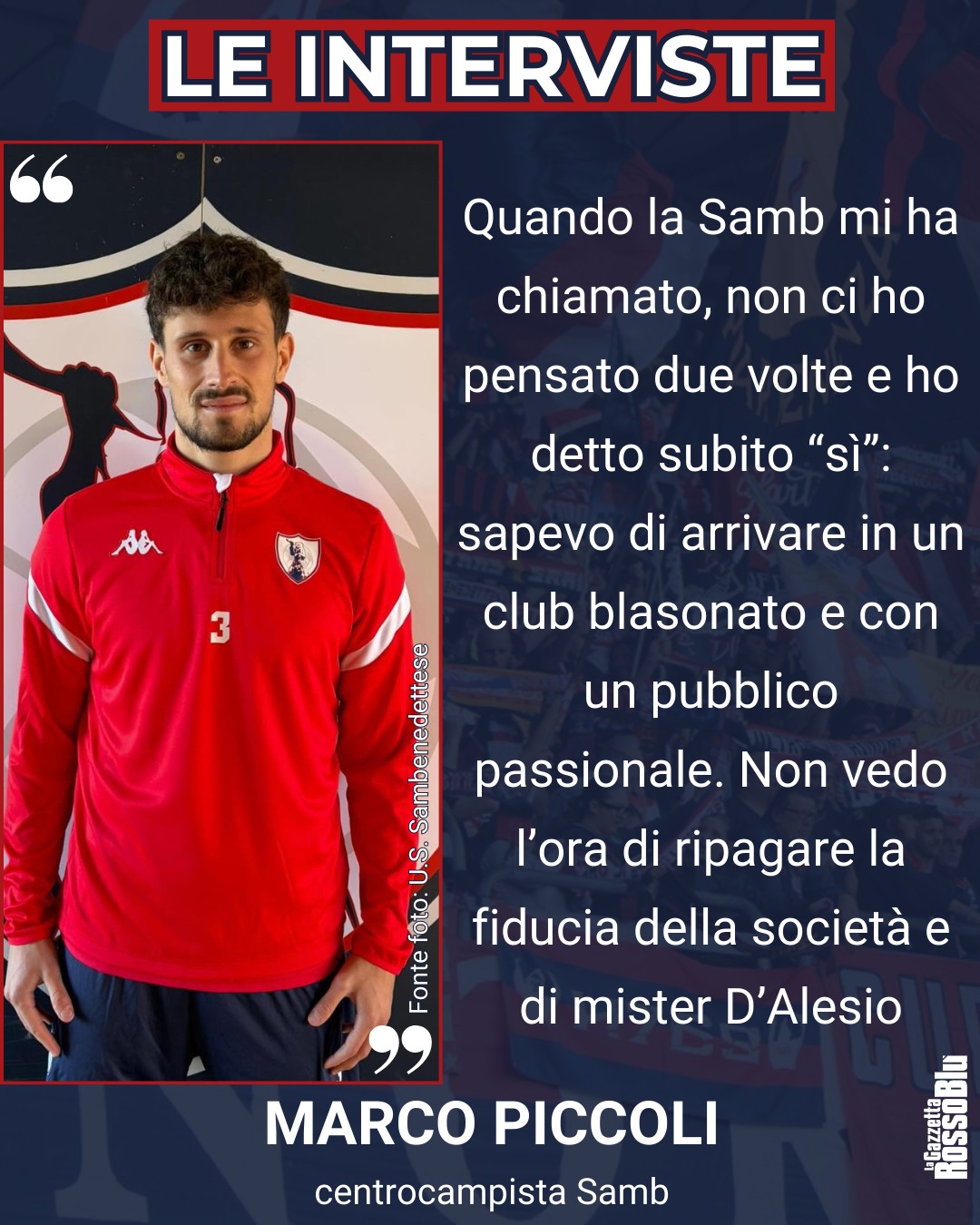 PICCOLI 🎙

@u.s.sambenedettese 🔴🔵, le prime parole in rossoblù di Marco Piccoli

#marcopiccoli #piccoli #grb #gazzettarossoblù #samb #sambenedettese #instagol #instafootball #lagazzettarossoblù #calcio #rossoblù #seriec #gironeb #legapro #seriecskywifi