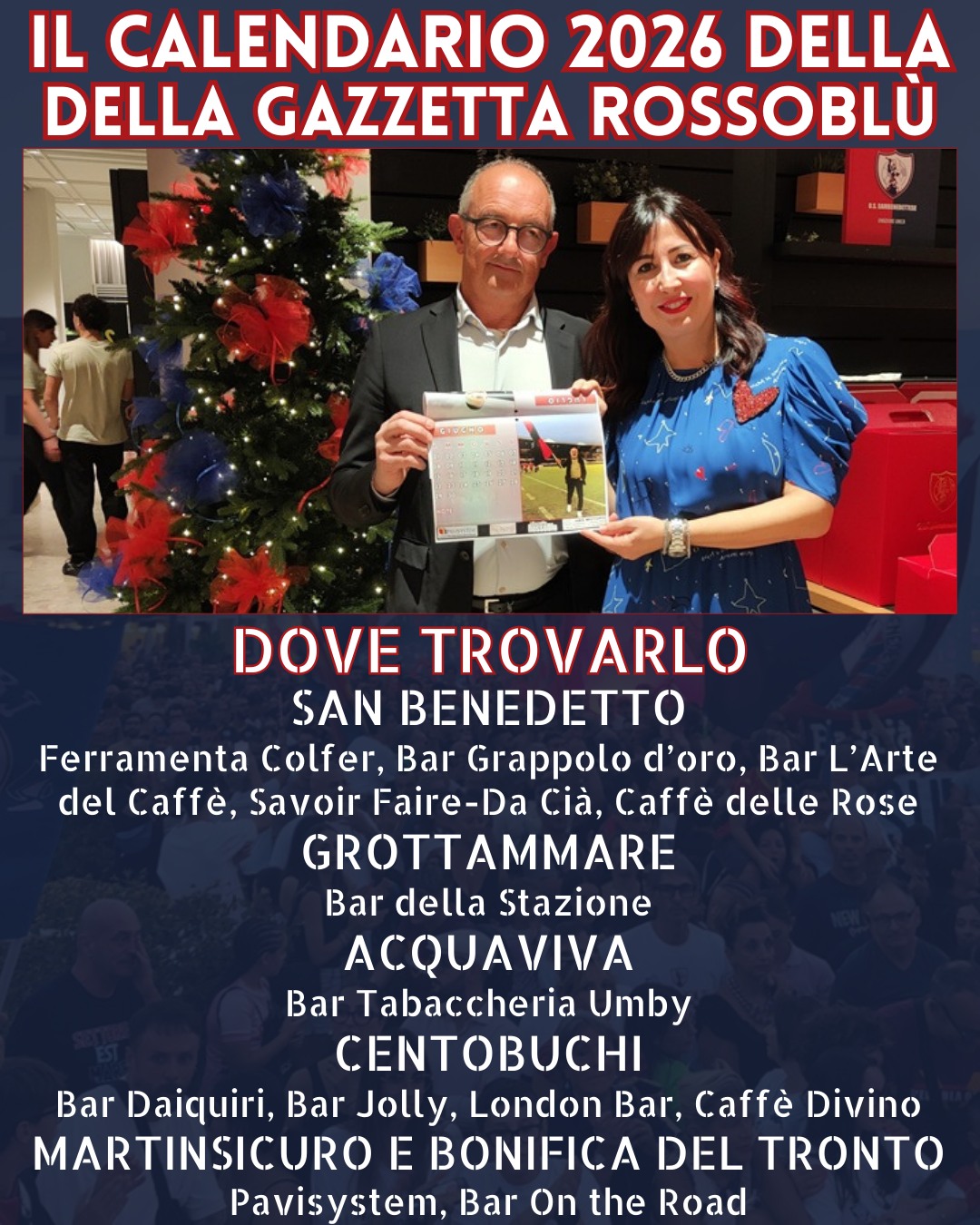 IL CALENDARIO GAZZETTA 🗓

Il Calendario 2026 della Gazzetta Rossoblù 🔴🔵 è arrivato. Ecco dove potete trovarlo 👇🏻

#calendario #calendario2026 #grb #lagazzettarossoblù