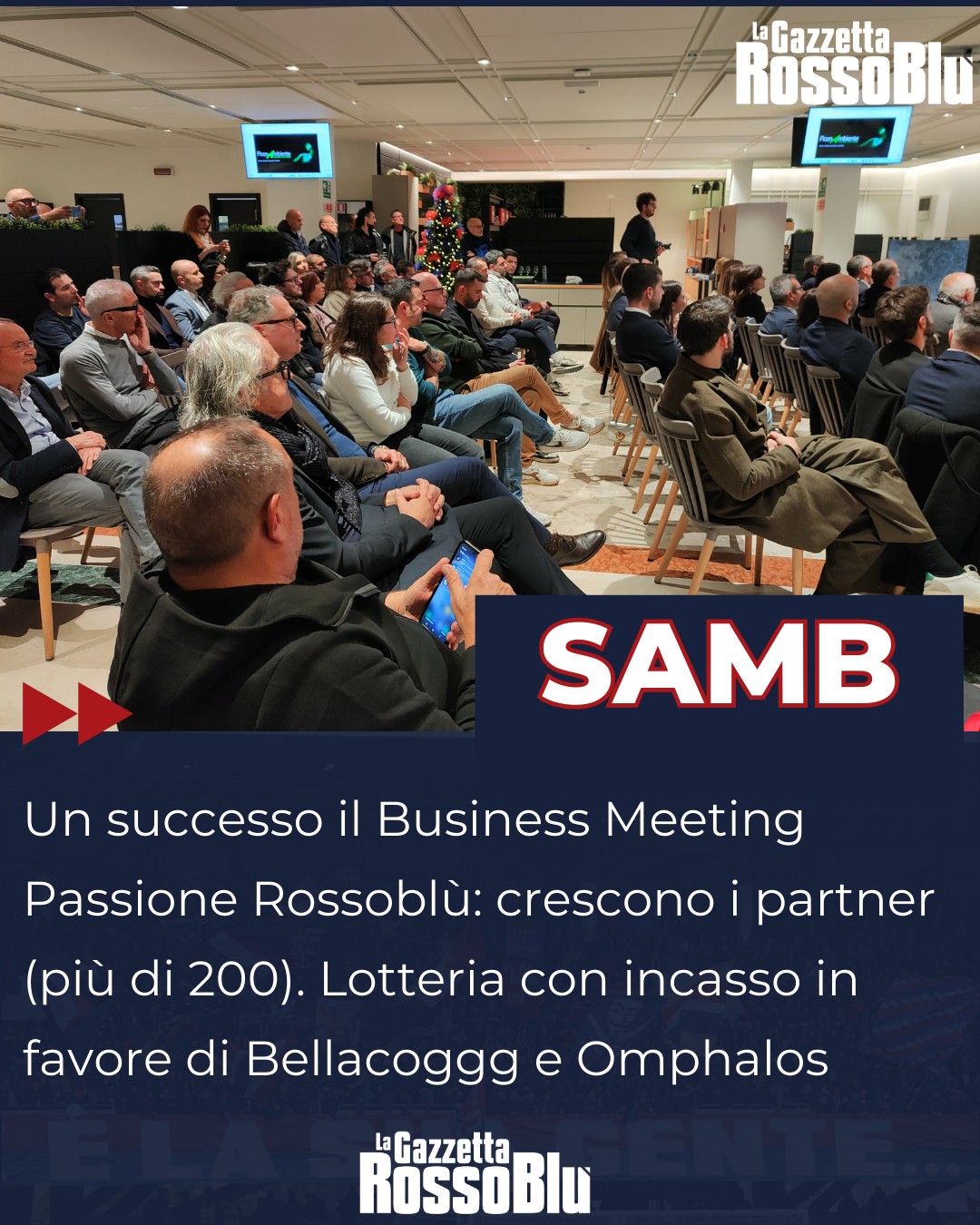 PASSIONE ROSSOBLÙ 🧬

@u.s.sambenedettese 🔴🔵, in archivio il terzo Business Meeting natalizio Passione Rossoblù: coinvolti sempre più partner 🤝🏻 e lotteria benefica in favore di @bellacoggg e Omphalos 💓

#businessmeeting #passionerossoblù #grb #gazzettarossoblù #samb #sambenedettese #instagol #instafootball #lagazzettarossoblù #calcio #rossoblù #seriec #gironeb #legapro #seriecskywifi