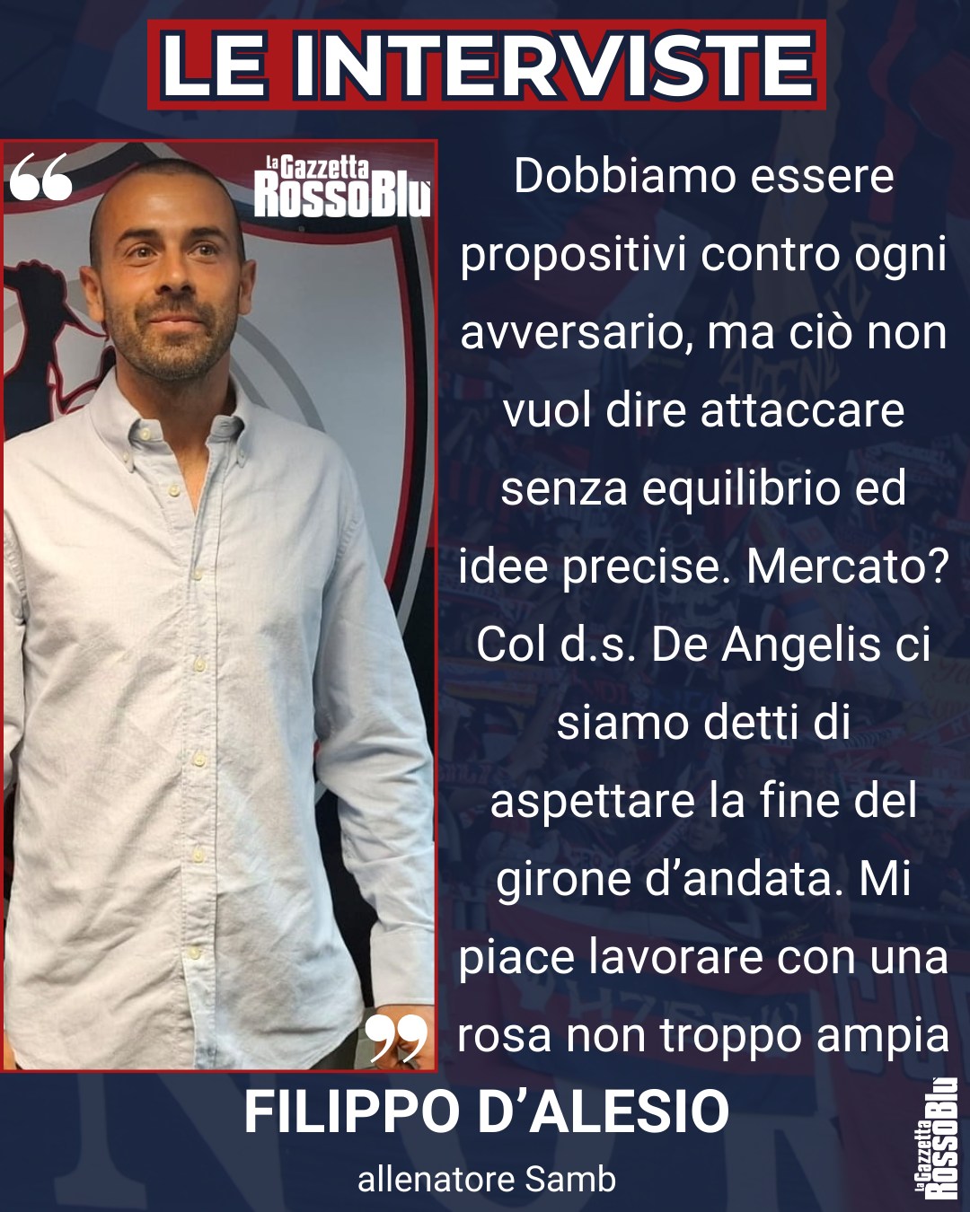 MISTER 🎙

@u.s.sambenedettese 🔴🔵, le parole di mister Filippo D'Alesio prima della partita con la Vis Pesaro 🏟

#samvis #sambvispesaro #filippodalesio #dalesio @seriec #grb #gazzettarossoblù #samb #sambenedettese #instagol #instafootball #lagazzettarossoblù #calcio #rossoblù #seriec #gironeb #legapro #seriecskywifi