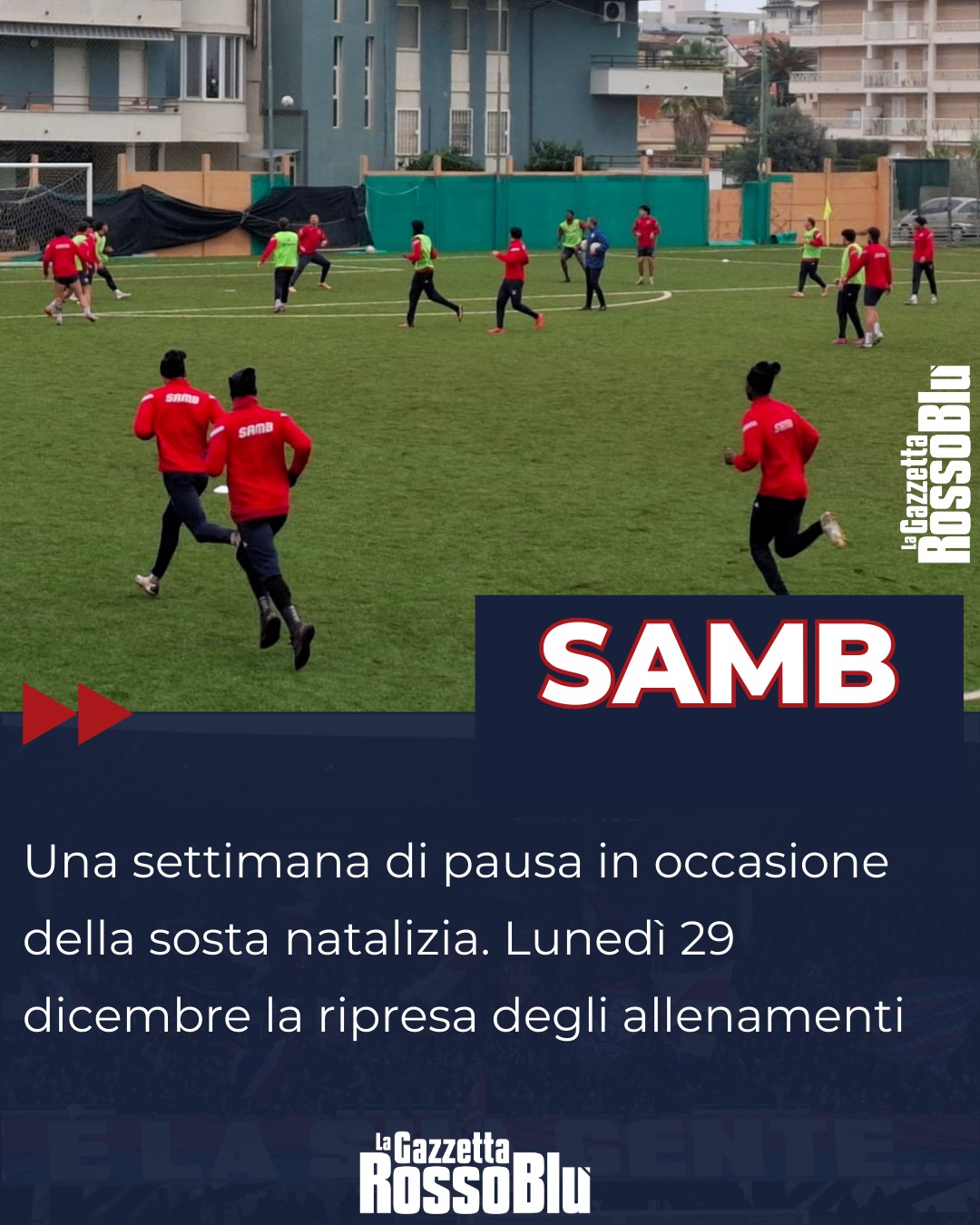 PROGRAMMA 🗓

@u.s.sambenedettese 🔴🔵, lunedì la ripresa degli allenamenti per iniziare a preparare l'importantissima partita di domenica 4 gennaio in casa del Bra 🏟

#grb #gazzettarossoblù #samb #sambenedettese #instagol #instafootball #lagazzettarossoblù #calcio #rossoblù #seriec #gironeb #legapro #seriecskywifi