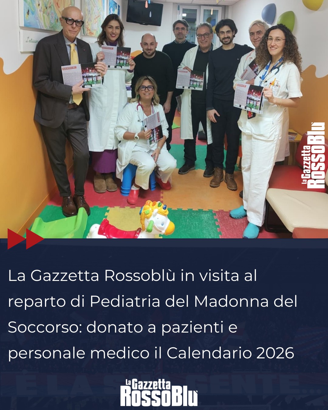 LA GAZZETTA AL REPARTO DI PEDIATRIA 💓

Nei giorni scorsi abbiamo fatto visita al reparto di Pediatria del Madonna del Soccorso 🏥 per portare il nostro Calendario 2026 🗓

#ospedalemadonnadelsoccorso #calendario #calendario2026 #grb #lagazzettarossoblù #sanbenedettodeltronto #sanbenedetto #ospedale #madonnadelsoccorso #sbt @sbt.tourism #astascoli #ast
