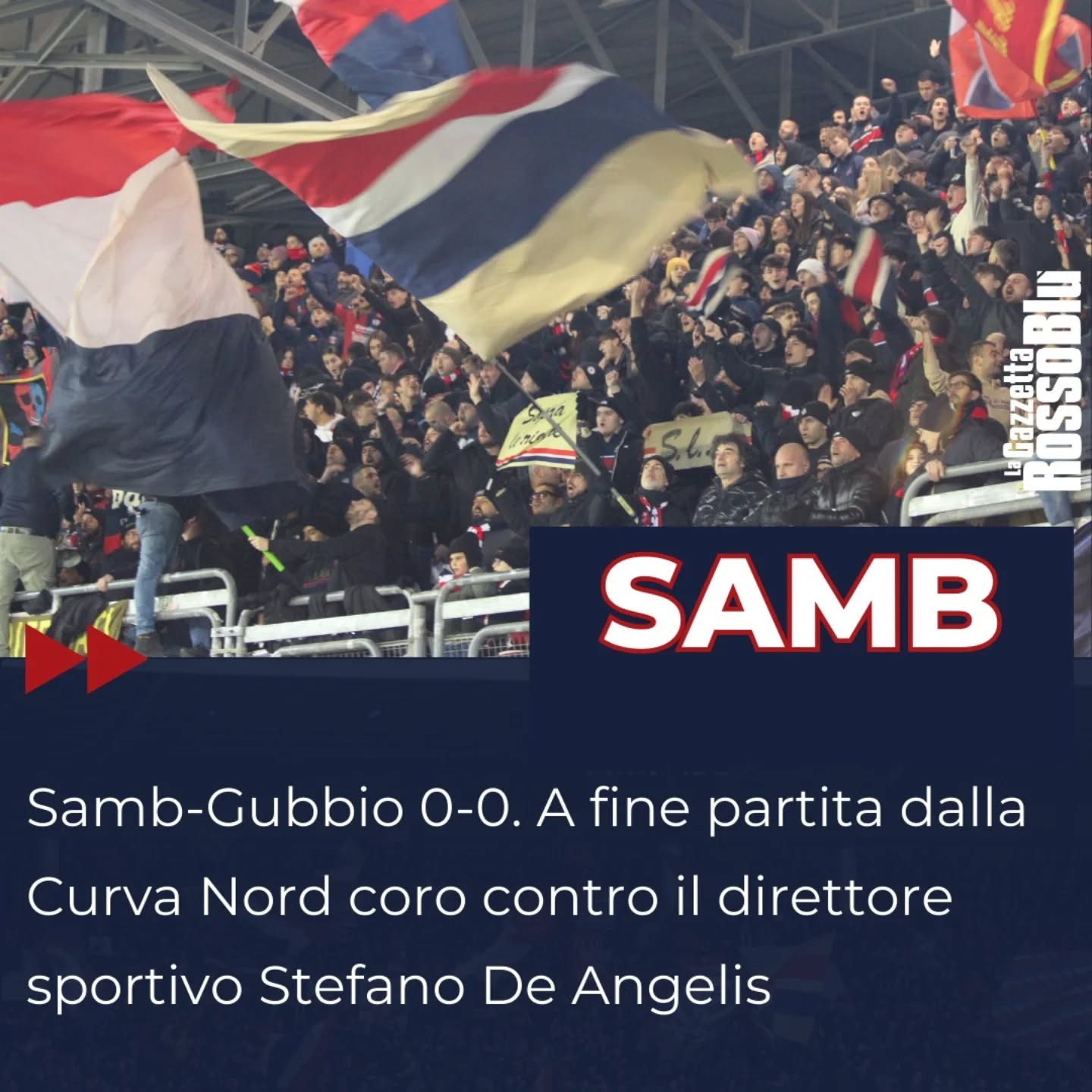 @u.s.sambenedettese 🔴🔵, a fine partita coro della Curva Nord contro il d.s. De Angelis 📣

#samgub #sambgubbio #grb #gazzettarossoblù #samb sambenedettese instagol instafootball lagazzettarossoblù calcio rossoblù seriec gironeb legapro seriecskywifi