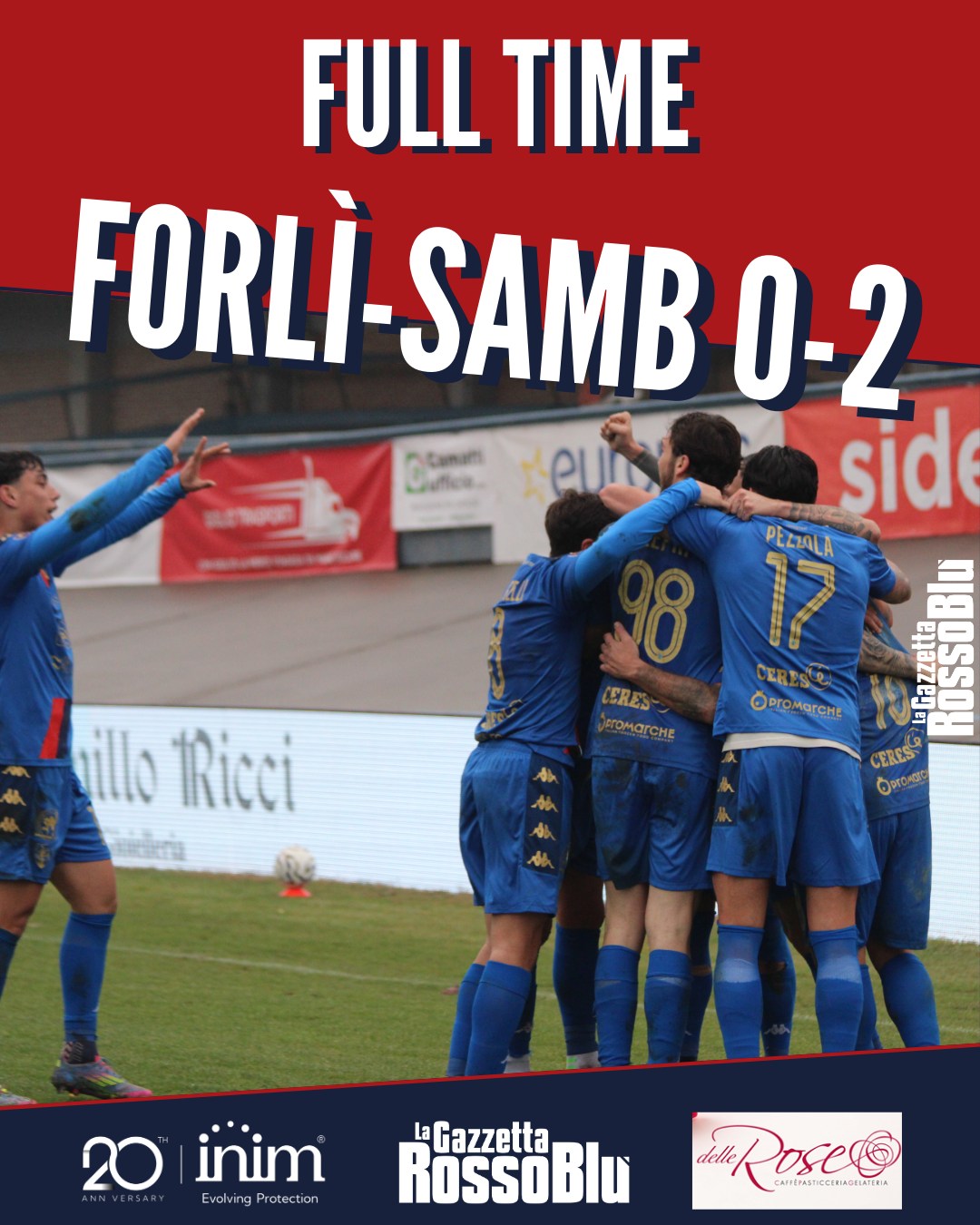 FINITA ❗❗❗

L'@u.s.sambenedettese 🔴🔵 torna alla vittoria!!! A Forlì 🏟 finisce 2-0: decidono i gol di @matteostoppa 🎯 e @aledalma41 🎯

#forsam #forlìsamb #matteostoppa #stoppa #alessandrodalmazzi #dalmazzi #grb #gazzettarossoblù #samb #sambenedettese #instagol #instafootball #lagazzettarossoblù #calcio #rossoblù #seriec #gironeb #legapro #seriecskywifi