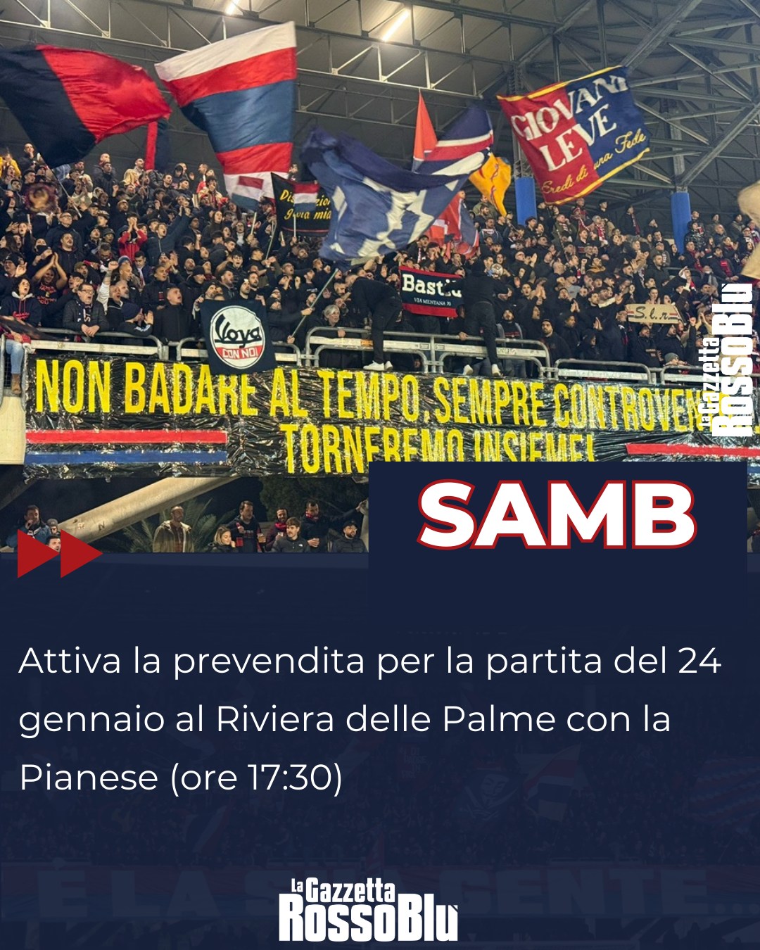 PREVENDITA 🎫

@u.s.sambenedettese 🔴🔵, attiva la prevendita per il match casalingo con la Pianese 🏟 di sabato 24 gennaio

#sampia #sambpianese #prevendita #stadiorivieradellepalme #rivieradellepalme #grb #gazzettarossoblù #samb #sambenedettese #instagol #instafootball #lagazzettarossoblù #calcio #rossoblù #seriec #gironeb #legapro #seriecskywifi