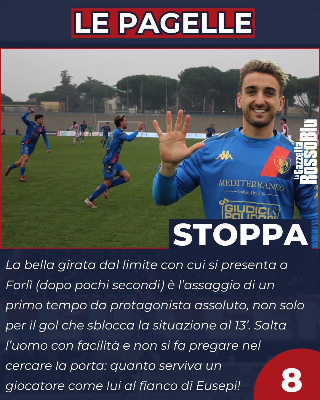 STOPPA 🎯

@u.s.sambenedettese 🔴🔵, @matteostoppa si è presentato benissimo a Forlì ✅

#matteostoppa #stoppa #forsam #forlìsamb #pagelle #grb #gazzettarossoblù #samb #sambenedettese #instagol #instafootball #lagazzettarossoblù #calcio #rossoblù #seriec #gironeb #legapro #seriecskywifi