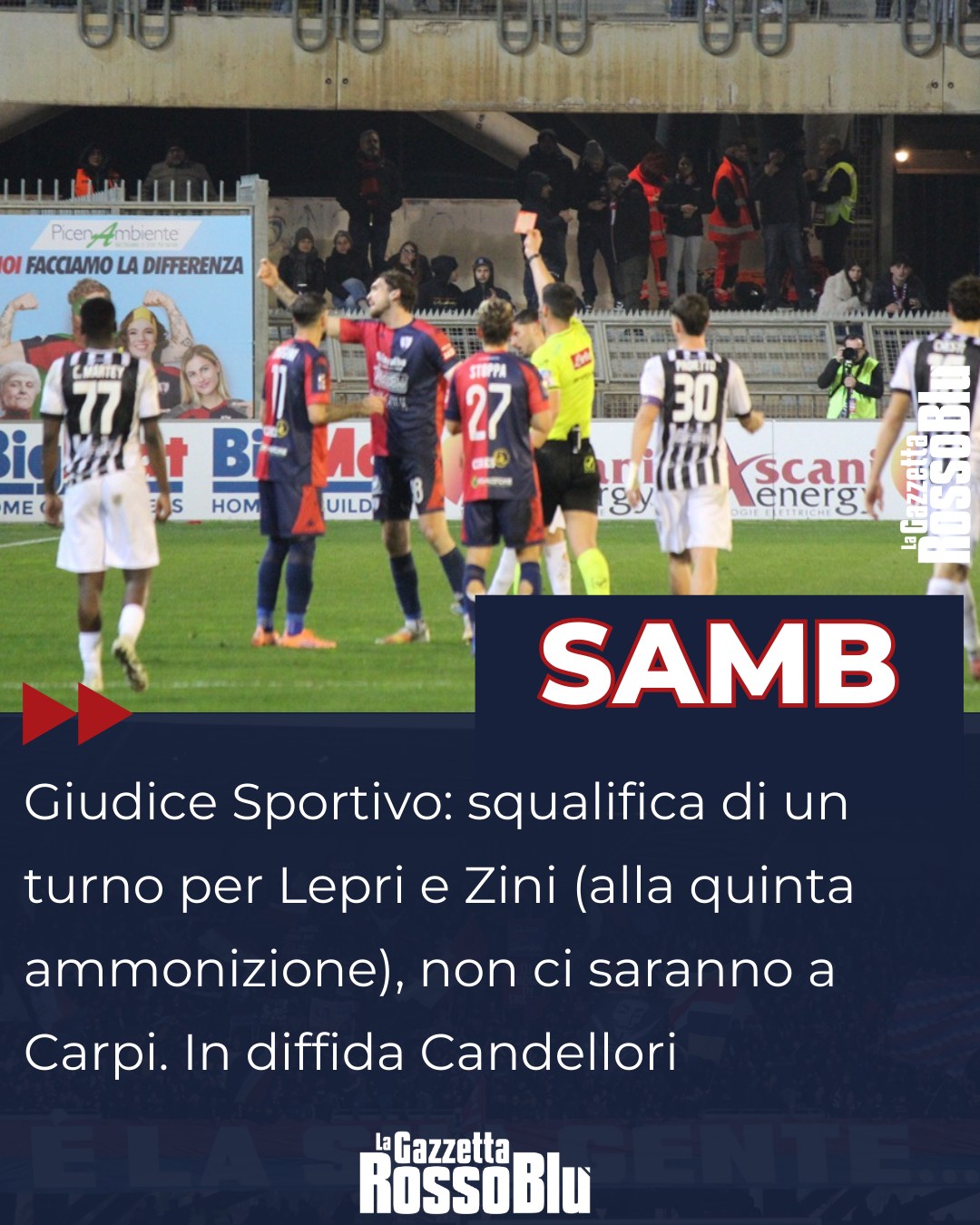GIUDICE SPORTIVO 👨‍⚖

@u.s.sambenedettese 🔴🔵, a Carpi due assenze importanti: squalificati Lepri e Zini ❌. In diffida Candellori ⚠

#carsam #carpisamb #giudicesportivo #grb #gazzettarossoblù #samb #sambenedettese #instagol #instafootball #lagazzettarossoblù #calcio #rossoblù #seriec #gironeb #legapro #seriecskywifi