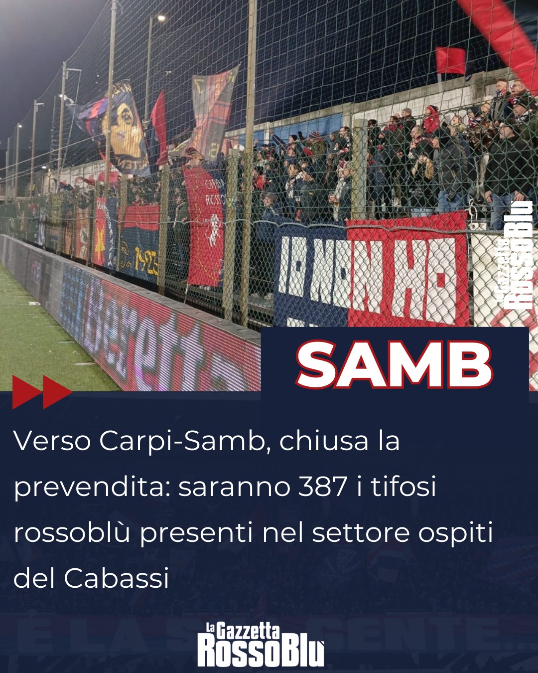 VIGILIA ⏳

Saranno quasi 400 i tifosi dell'@u.s.sambenedettese 🔴🔵 presenti domani a Carpi 🏟

#carsam #carpisamb #prevendita #grb #gazzettarossoblù #samb #sambenedettese #instagol #instafootball #lagazzettarossoblù #calcio #rossoblù #seriec #gironeb #legapro #seriecskywifi
