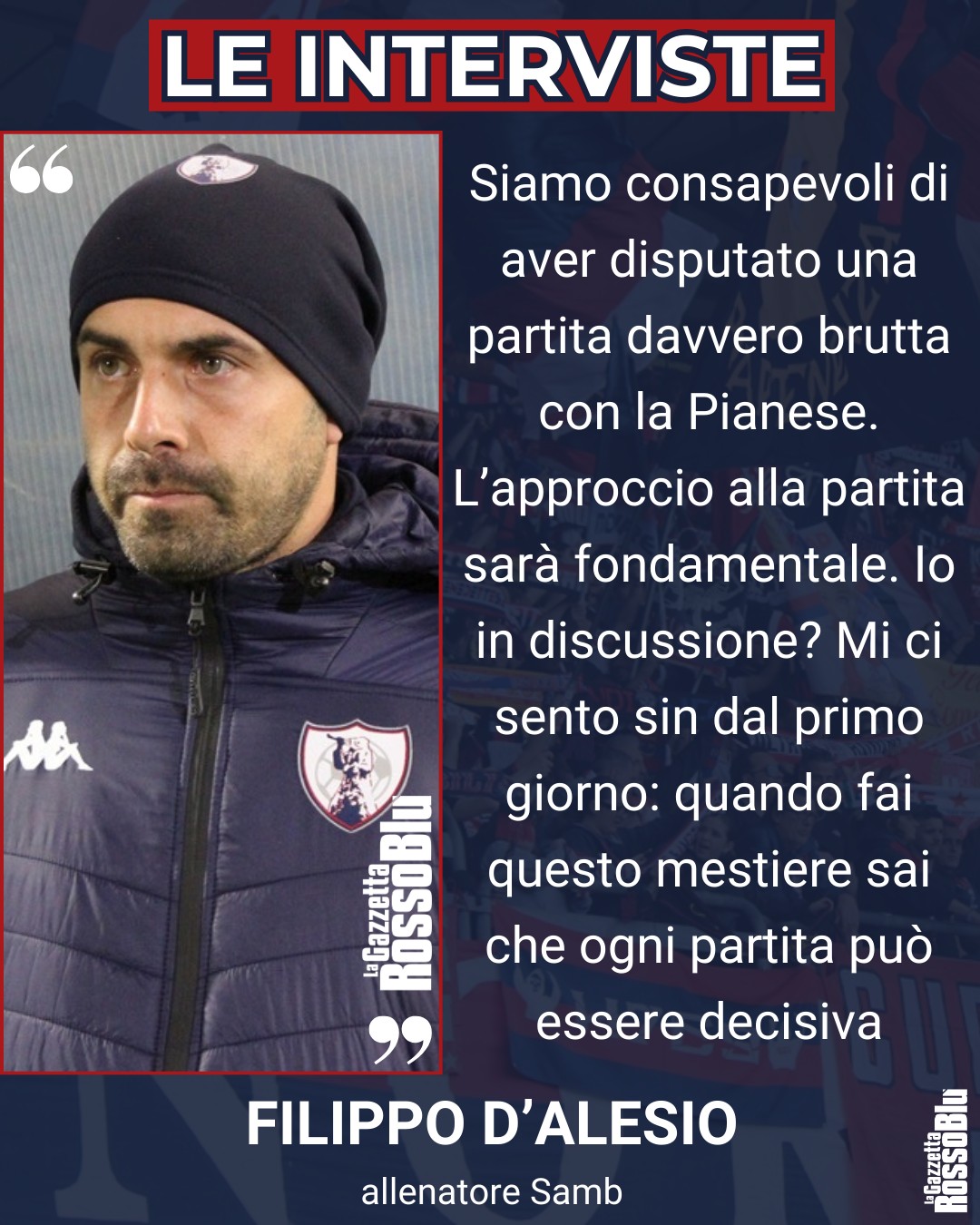 MISTER 🎙

@u.s.sambenedettese 🔴🔵, le parole di Filippo D'Alesio prima del match in casa del Carpi 🏟

#filippodalesio #dalesio #carsam #carpisamb #grb #gazzettarossoblù #samb #sambenedettese #instagol #instafootball #lagazzettarossoblù #calcio #rossoblù #seriec #gironeb #legapro #seriecskywifi