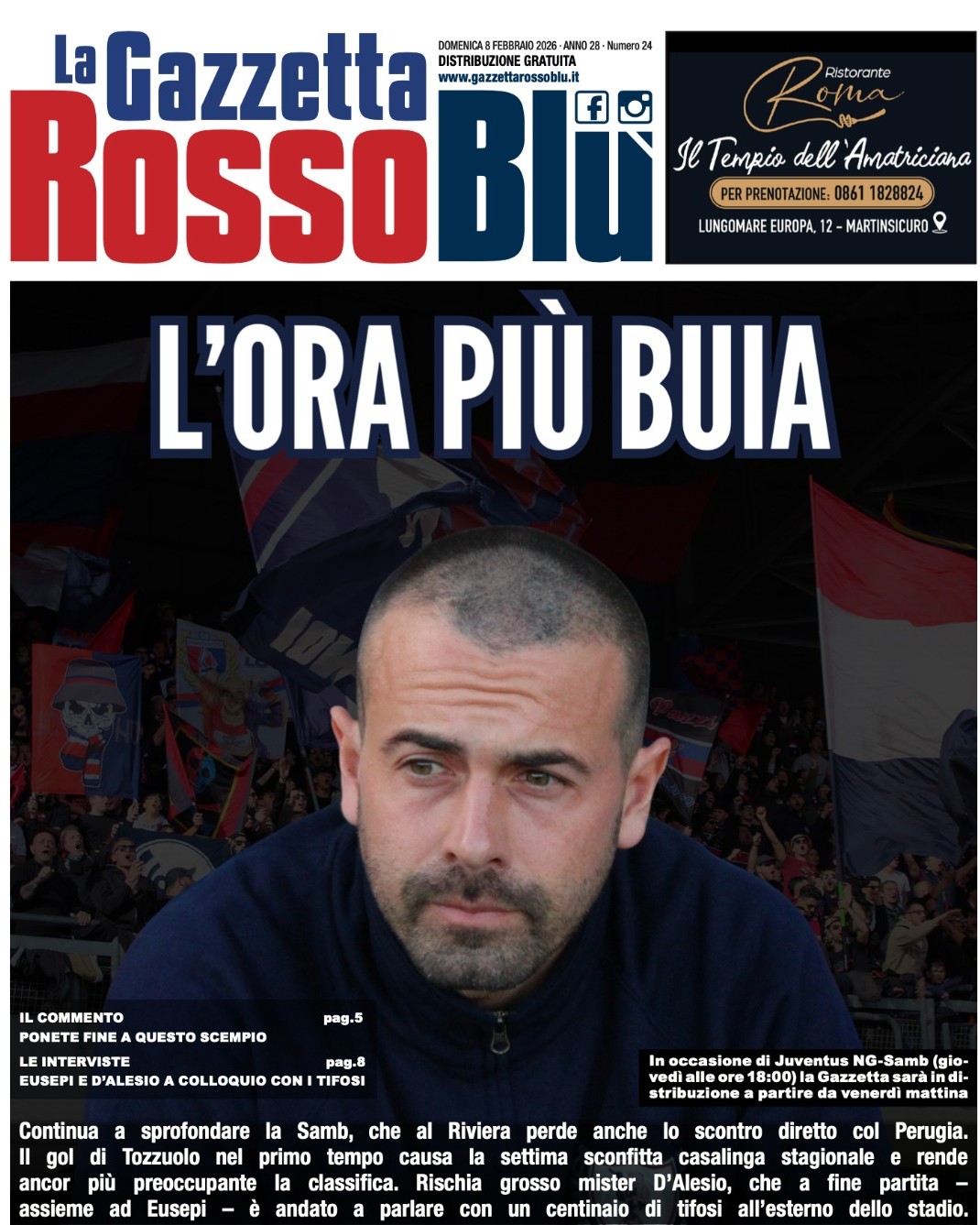 Serie C girone B - 24^ giornata
Samb-Perugia 🏟
La nostra prima pagina 📰

#samper #sambperugia #primapagina #copertina #grb #gazzettarossoblù #samb #sambenedettese #instagol #instafootball #lagazzettarossoblù #calcio #rossoblù #seriec #gironeb #legapro #seriecskywifi