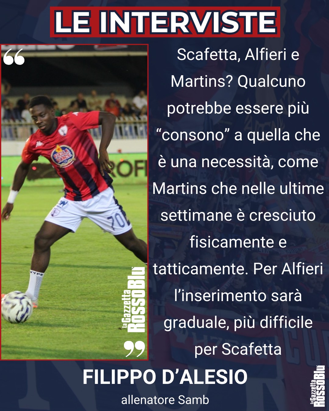 D'ALESIO 🎙

@u.s.sambenedettese 🔴🔵, le parole di mister Filippo D'Alesio sulla situazione di Scafetta Alfieri e Martins

#filippodalesio #dalesio #samper #sambperugia #grb #gazzettarossoblù #samb #sambenedettese #instagol #instafootball #lagazzettarossoblù #calcio #rossoblù #seriec #gironeb #legapro #seriecskywifi