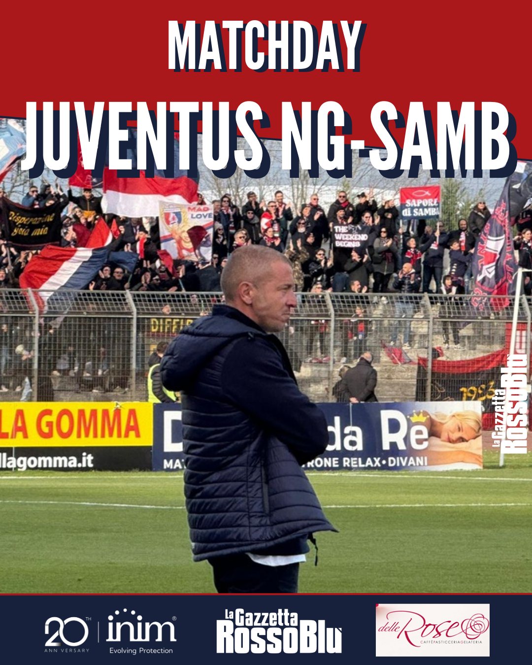 MATCHDAY ❗

26^ giornata 🗓 del girone B di Serie C Sky Wifi: l'@u.s.sambenedettese 🔴🔵 affronta la Juventus Next Gen. Fischio d'inizio alle 18:00 allo stadio Moccagatta di Alessandria 🏟

#juventusnextgensamb #juvsam #juventussamb #juventusngsamb #matchday #stadiogiuseppemoccagatta #grb #gazzettarossoblù #samb #sambenedettese #instagol #instafootball #lagazzettarossoblù #calcio #rossoblù #seriec #gironeb #legapro #seriecskywifi