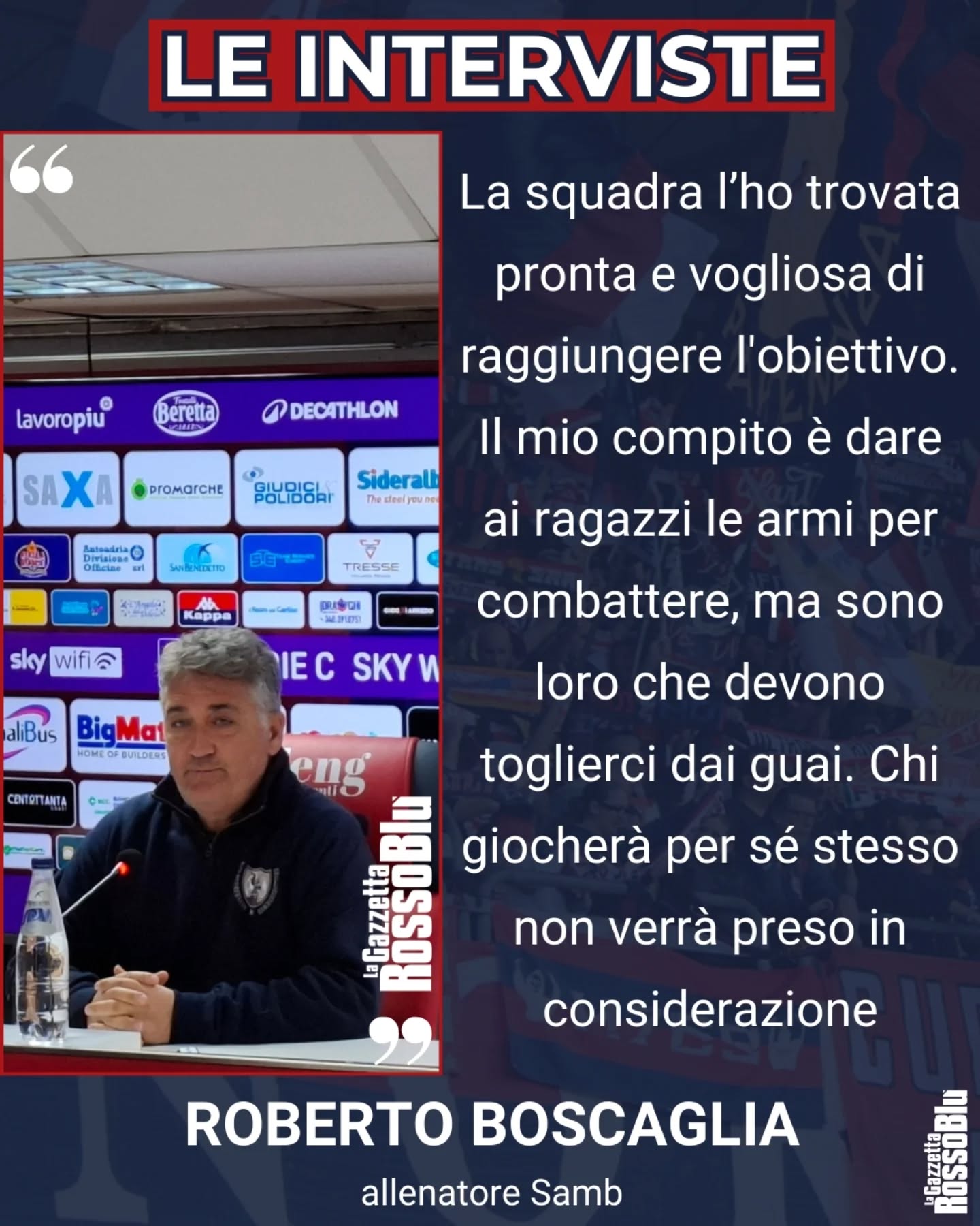 UNICO OBIETTIVO🎯

Le parole del tecnico della U.S. Sambenedettese🔴🔵, Roberto Boscaglia, alla vigilia del match sul campo del Ravenna

#samb #sambenedettese #ravsam #samb #boscaglia