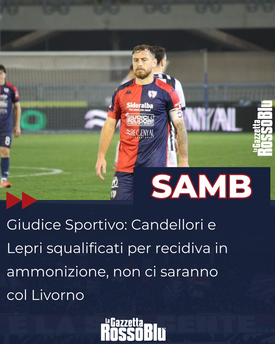 GIUDICE SPORTIVO 👨‍⚖

@u.s.sambenedettese 🔴🔵, due assenza importanti per la sfida col Livorno 🏟: un turno di squalifica per Candellori e Lepri

#samliv #samblivorno #kevincandellori #candellori #tomaslepri #lepri #giudicesportivo #grb #gazzettarossoblù #samb #sambenedettese #instagol #instafootball #lagazzettarossoblù #calcio #rossoblù #seriec #gironeb #legapro #seriecskywifi