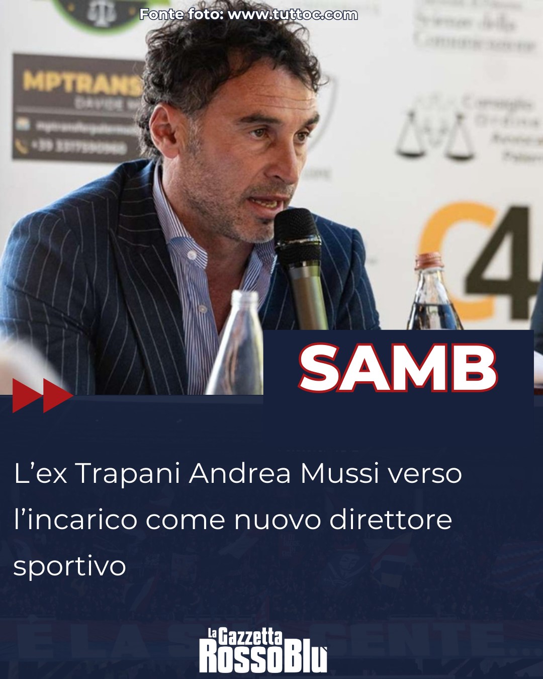 NUOVO D.S. ⏳

@u.s.sambenedettese 🔴🔵, il nuovo d.s. dovrebbe essere l'ex Trapani Andrea Mussi

#andreamussi #mussi #grb #gazzettarossoblù #samb #sambenedettese #instagol #instafootball #lagazzettarossoblù #calcio #rossoblù #seriec #gironeb #legapro #seriecskywifi