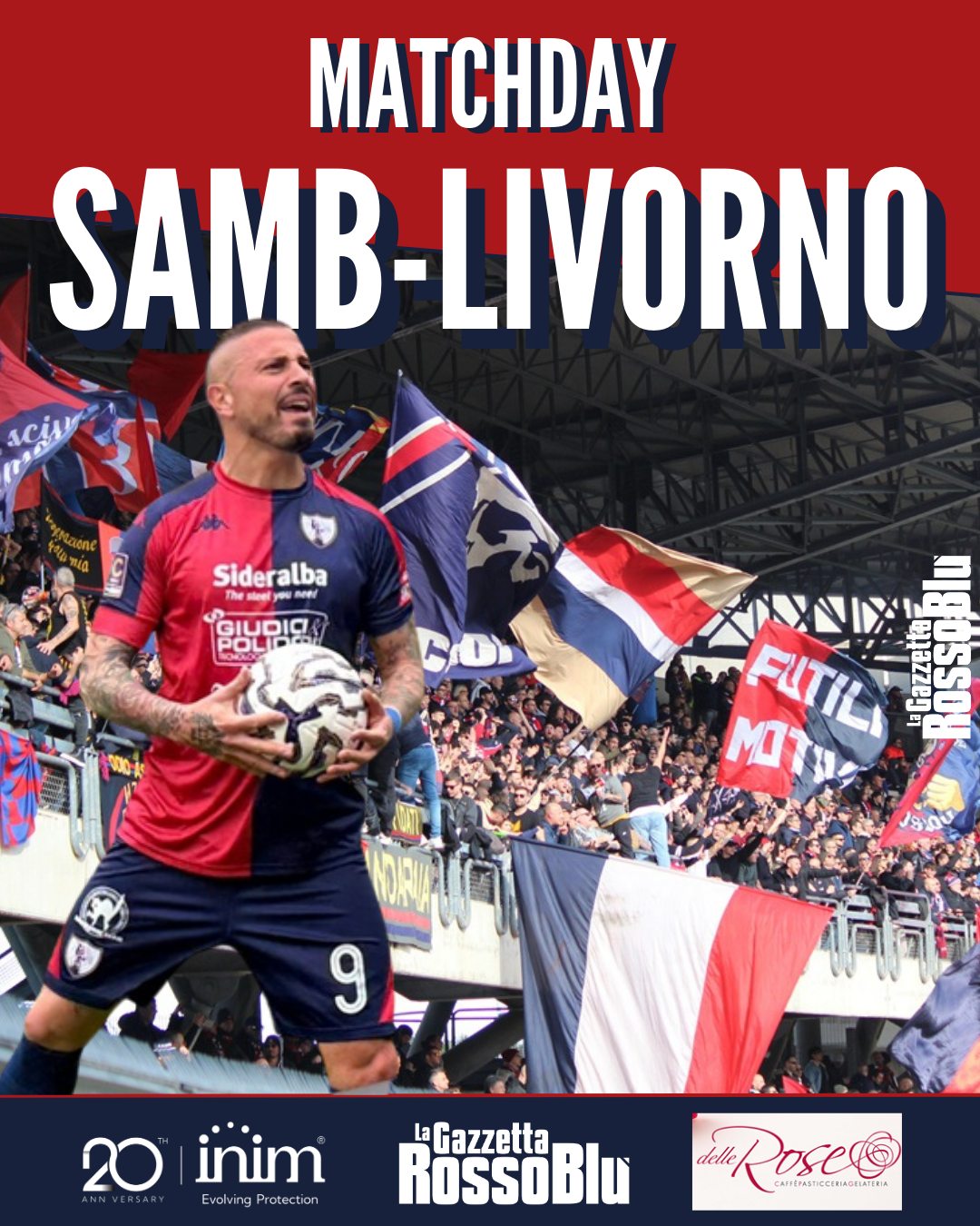 MATCHDAY ❗

29^ giornata 🗓 del girone B di Serie C Sky Wifi: l'@u.s.sambenedettese 🔴🔵 riceve il Livorno. Fischio d'inizio alle 20:30 al Riviera delle Palme 🏟

#samliv #samblivorno #matchday #stadiorivieradellepalme #grb #gazzettarossoblù #samb #sambenedettese #instagol #instafootball #lagazzettarossoblù #calcio #rossoblù #seriec #gironeb #legapro #seriecskywifi