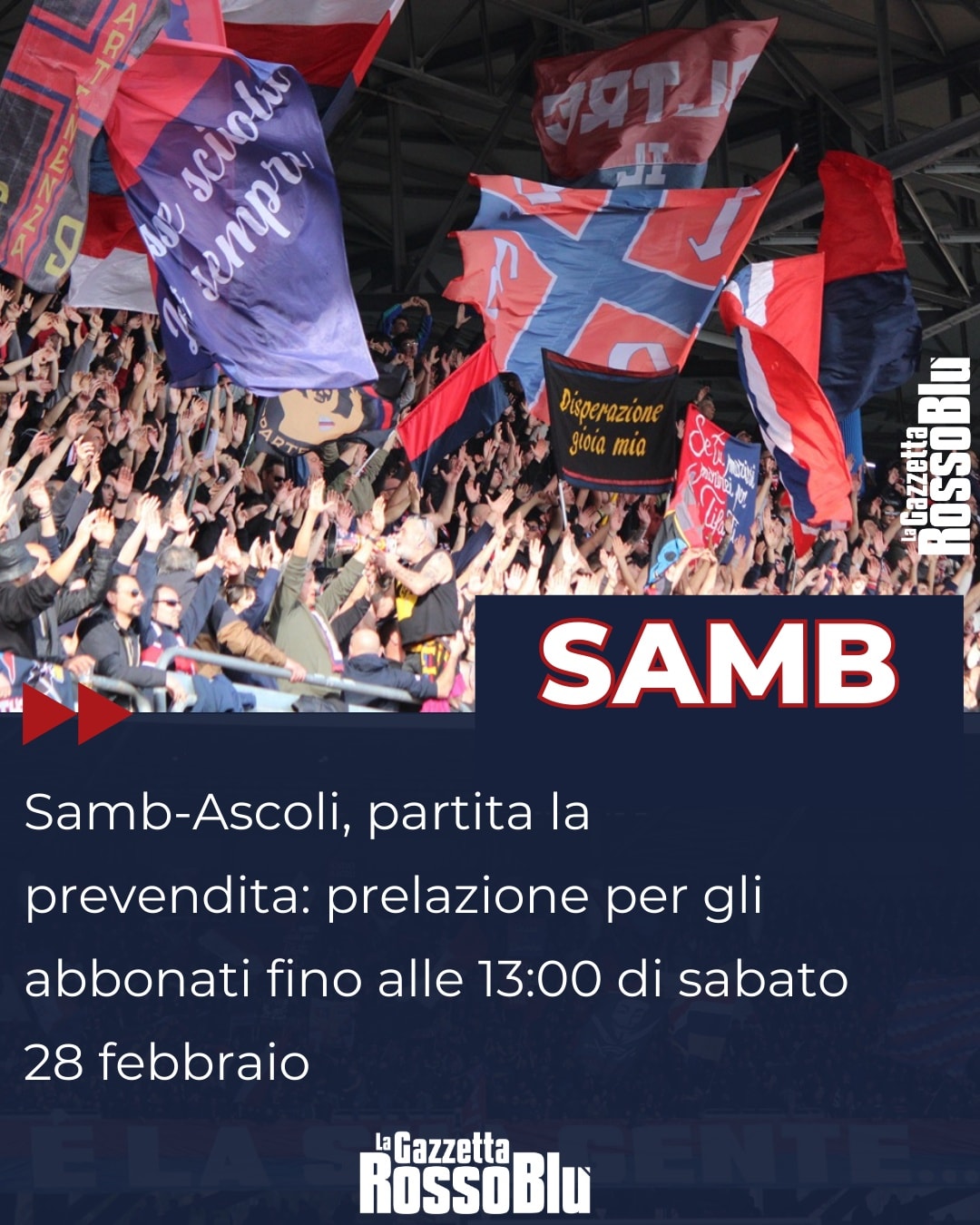 PREVENDITA 🎫

@u.s.sambenedettese 🔴🔵, attiva la prevendita per il derby con l'Ascoli in programma al Riviera il prossimo 4 marzo.