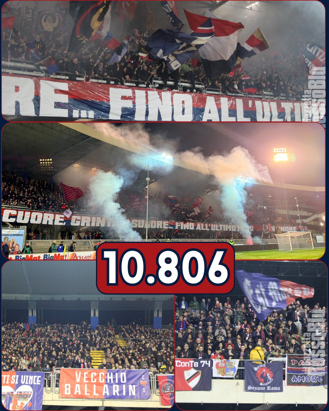 10.806 🔴🔵

Quasi undicimila gli spettatori presenti ieri in un Riviera delle Palme 🏟 sold out per la partita tra @u.s.sambenedettese e Ascoli

#samasc #sambascoli #stadiorivieradellepalme #fototifo #tifosi #derby #grb #gazzettarossoblù #samb #sambenedettese #instagol #instafootball #lagazzettarossoblù #calcio #rossoblù #seriec #gironeb #legapro #seriecskywifi