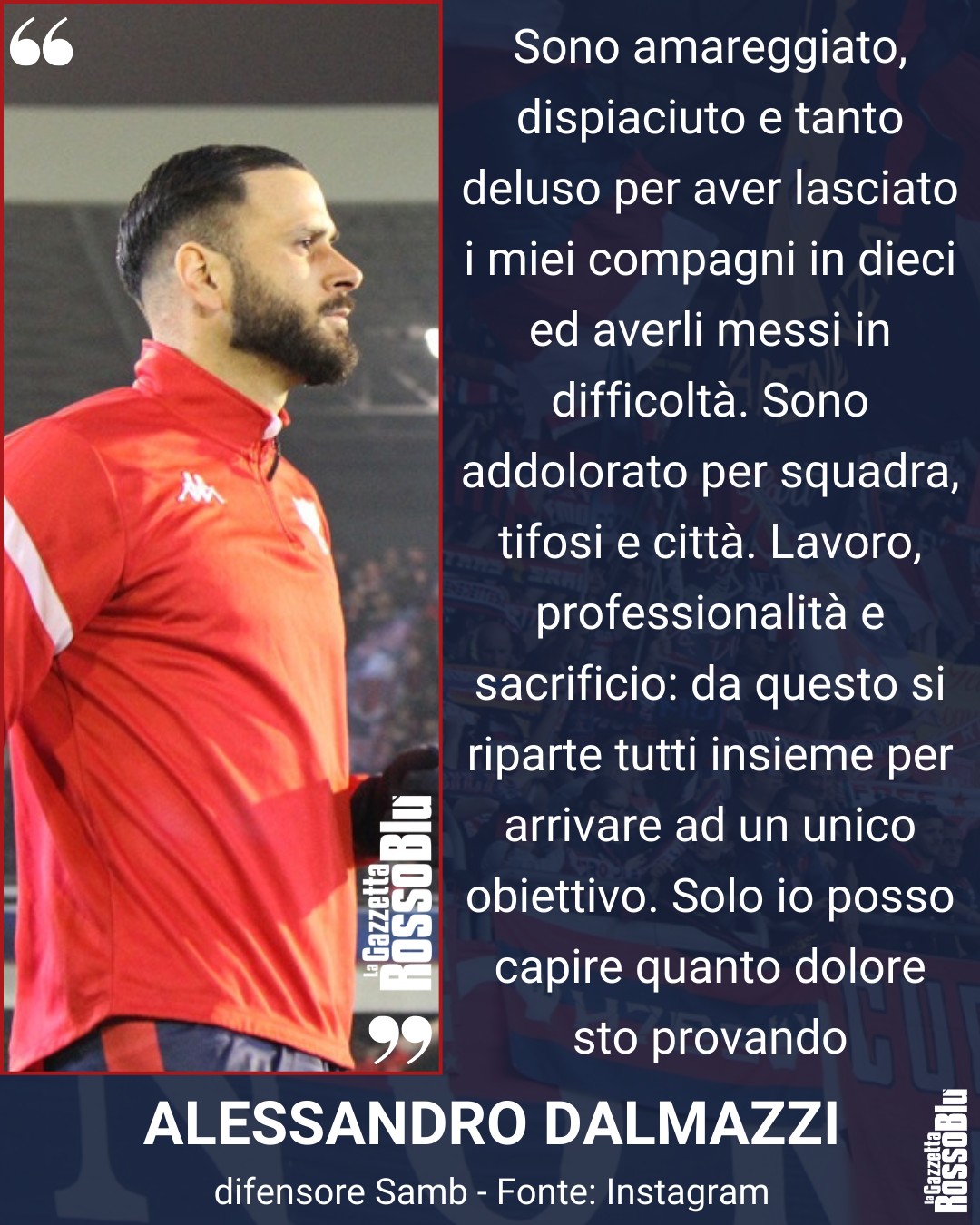 DALMAZZI 💬

@u.s.sambenedettese, il dispiacere di Alessandro Dalmazzi

#alessandrodalmazzi #dalmazzi #grb #gazzettarossoblù #samb #sambenedettese #instagol #instafootball #lagazzettarossoblù #calcio #rossoblù #seriec #gironeb #legapro #seriecskywifi