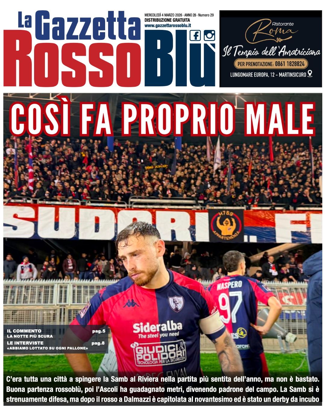 Serie C girone B - 30^ giornata
Samb-Ascoli 🏟
La nostra prima pagina 📰

#samasc #sambascoli #primapagina #copertina #grb #gazzettarossoblù #samb #sambenedettese #instagol #instafootball #lagazzettarossoblù #calcio #rossoblù #seriec #gironeb #legapro #seriecskywifi