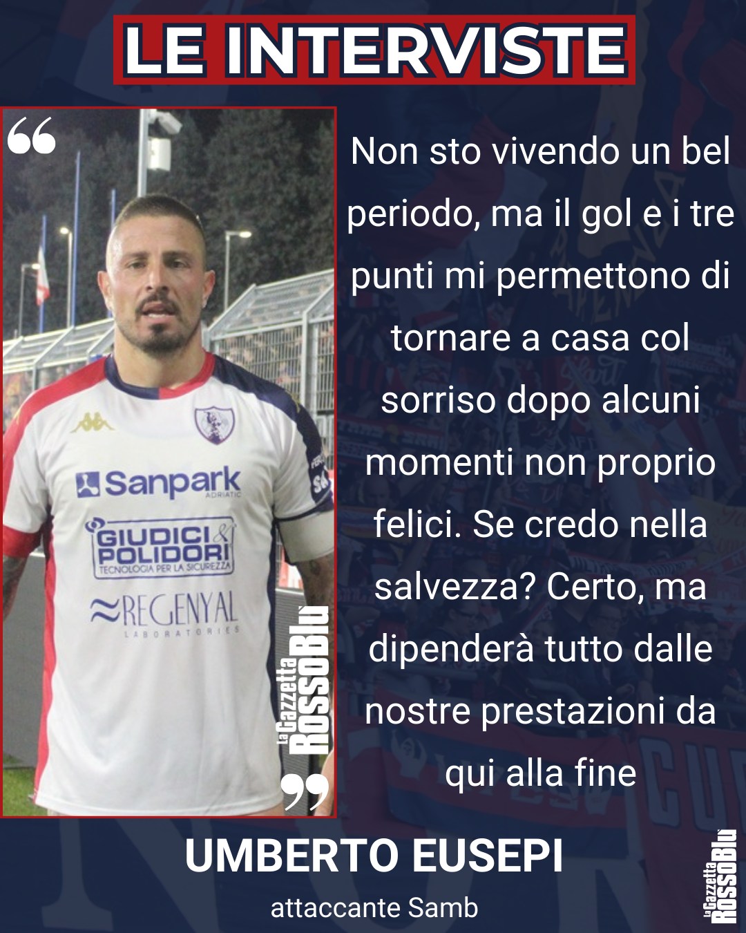 EUSEPI 🎙

@u.s.sambenedettese 🔴🔵, le parole del capitano Umberto Eusepi

#umbertoeusepi #eusepi #guisam #guidoniasamb #stadiocittàdellaria #grb #gazzettarossoblù #samb #sambenedettese #instagol #instafootball #lagazzettarossoblù #calcio #rossoblù #seriec #gironeb #legapro #seriecskywifi