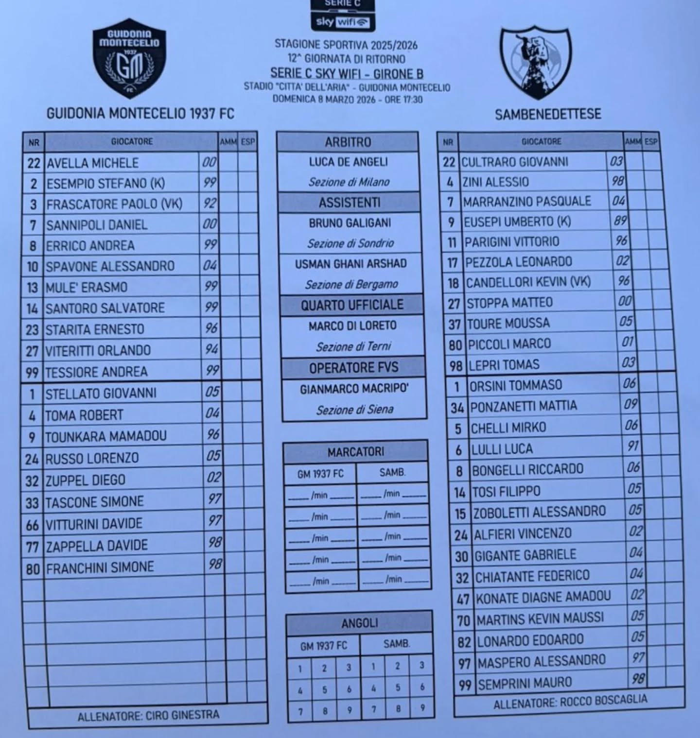 GUIDONIA-SAMB 🔴🔵

✅️Le formazioni ufficiali: Eusepi e Touré dall'inizio

#guidonia #samb #seriec