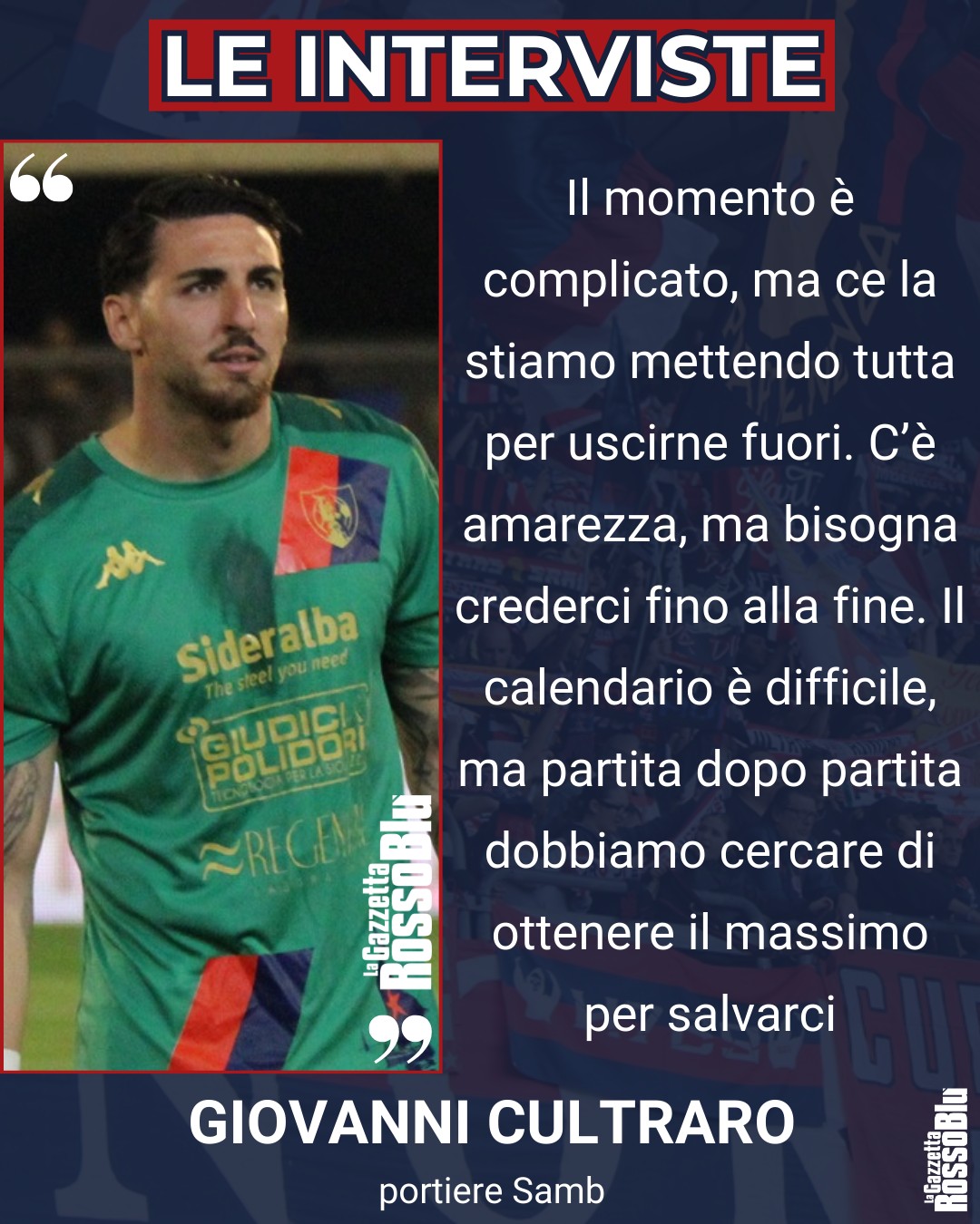 CULTRARO 🎙

@u.s.sambenedettese, le parole di Giovanni Cultraro dopo la sconfitta col Campobasso

#samcam #sambcampobasso #giovannicultraro #cultraro #grb #gazzettarossoblù #samb #sambenedettese #instagol #instafootball #lagazzettarossoblù #calcio #rossoblù #seriec #gironeb #legapro #seriecskywifi