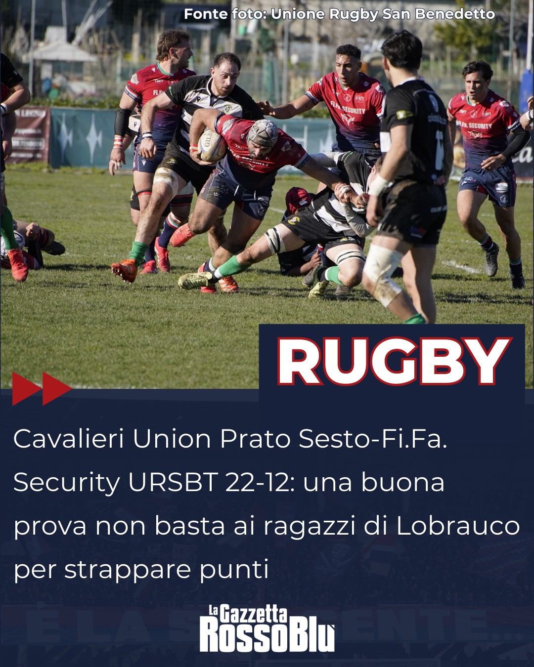 RUGBY 🏉

@unione_rugby_samb 🔴🔵, una grande prova non basta per strappare punti a Prato

#cavalieriunionprato #cavalieriunionpratosesto #unionerugbysanbenedetto #ursbt #unionerugbysbt #fifasecurity #rugby #seriea #grb #gazzettarossoblù #lagazzettarossoblù