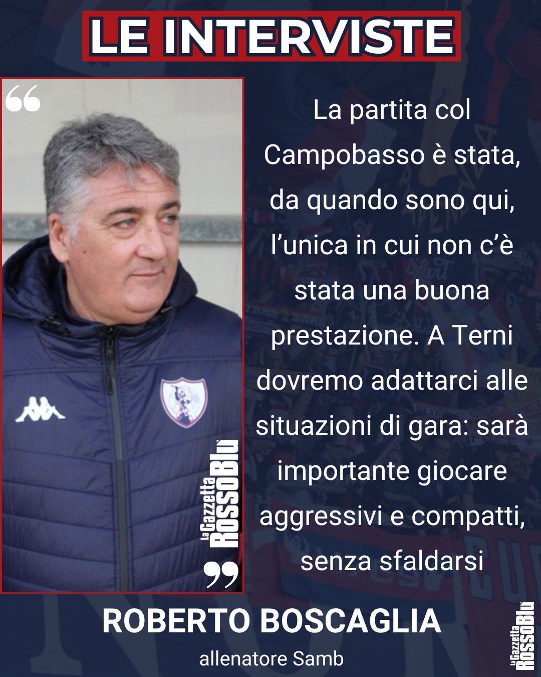 MISTER 🎙

@u.s.sambenedettese 🔴🔵, le parole di mister Roberto Boscaglia in vista del match in casa della Ternana 🏟

#tersam #ternanasamb #robertoboscaglia #boscaglia #grb #gazzettarossoblù #samb #sambenedettese #instagol #instafootball #lagazzettarossoblù #calcio #rossoblù #seriec #gironeb #legapro #seriecskywifi