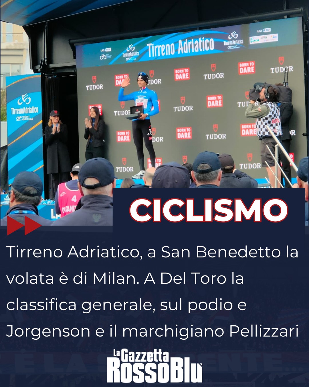 CICLISMO 🚴

La @tirreno_adriatico 🔱 è di @isaac_deltoro_romero1 🇲🇽. A @_jonathanmilan_ l'ultima frazione, chiusasi in volata a San Benedetto

#tirreno2026 #tirreno #tirrenoadriatico #tirrenoadriatico2026 #sanbenedettodeltronto #sanbenedetto #sbt #corsadeiduemari #grb #lagazzettarossoblù #jonathanmilan #milan #isaacdeltoro #deltoro #cycling #ciclismo