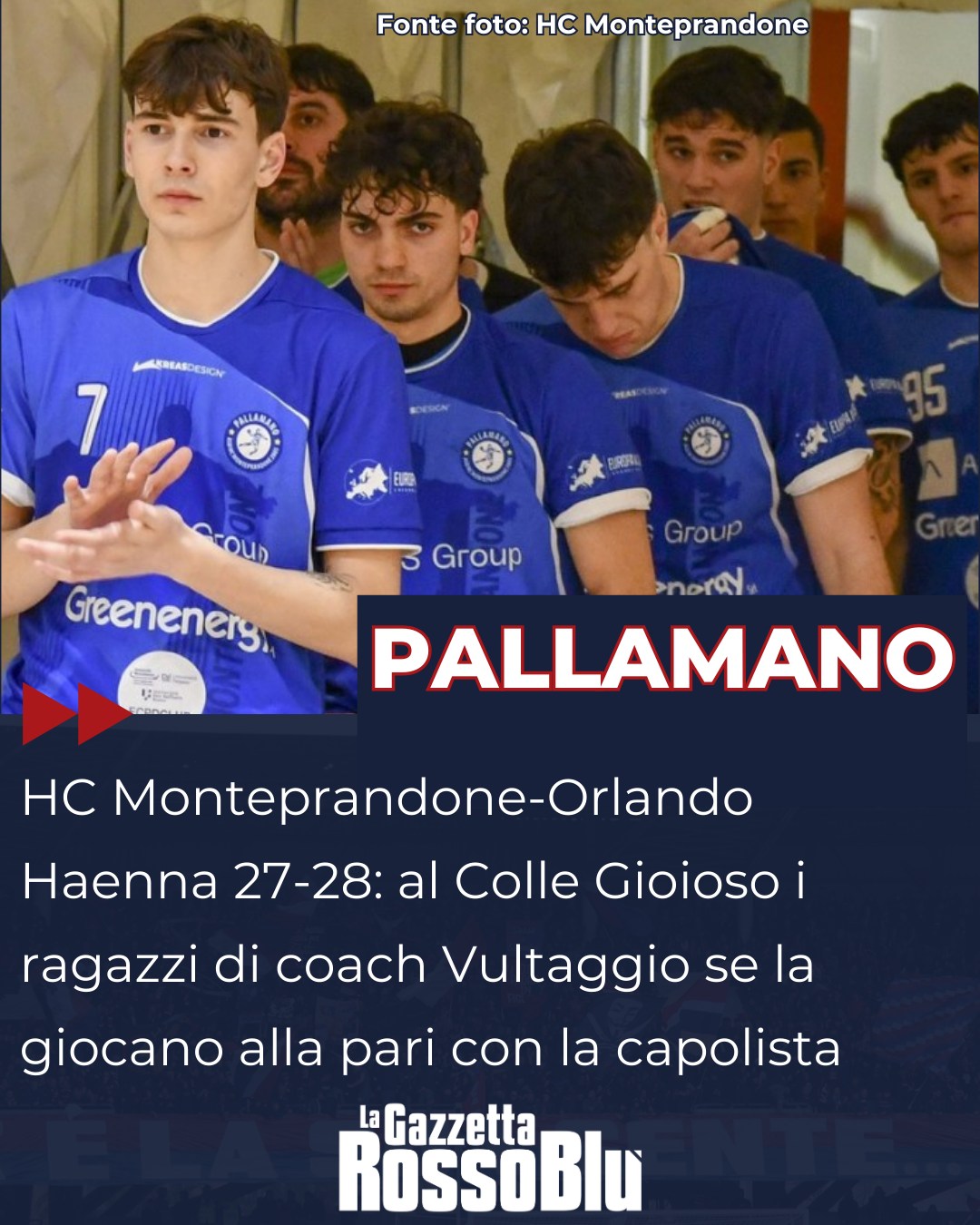 PALLAMANO 🤾‍♂

@hc_monteprandone, grandissima prova di fronte alla capolista: con l'Orlando Haenna finisce 27-28

#orlandohaenna #pallamano #handball #serieasilver #pallamanomonteprandone #hcmonteprandone #monteprandone #grb #lagazzettarossoblù