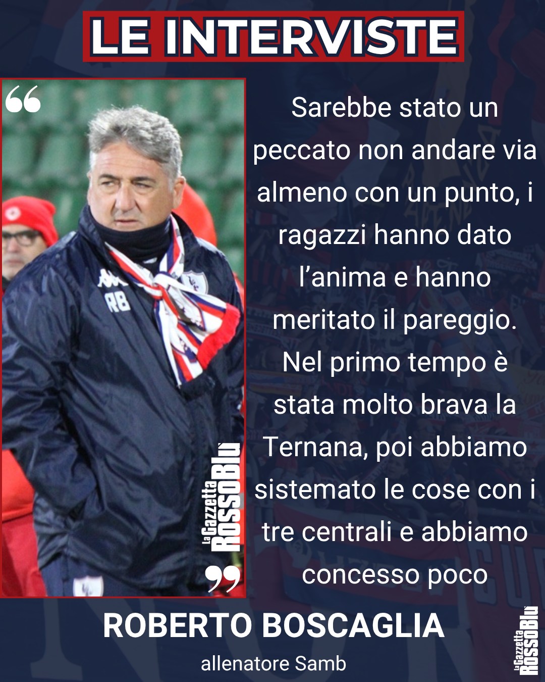 MISTER 🎙

@u.s.sambenedettese 🔴🔵, le parole di Roberto Boscaglia dopo il pareggio con la Ternana 🏟

#robertoboscaglia #boscaglia #tersam #ternanasamb #grb #gazzettarossoblù #samb #sambenedettese #instagol #instafootball #lagazzettarossoblù #calcio #rossoblù #seriec #gironeb #legapro #seriecskywifi