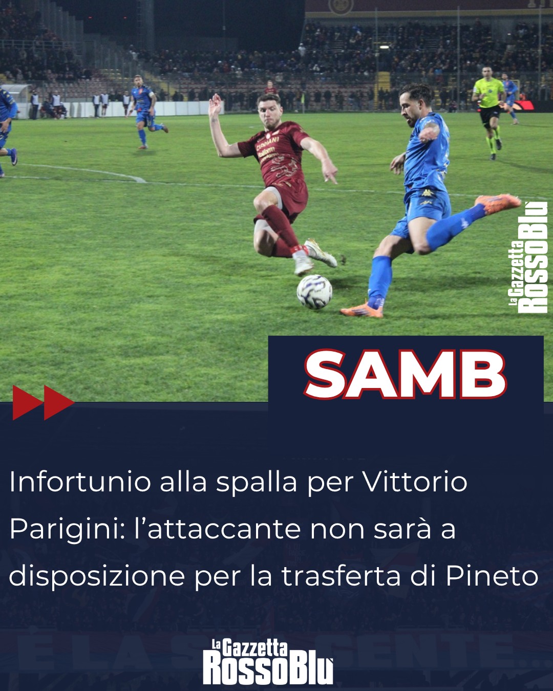 PARIGINI 💢

@u.s.sambenedettese 🔴🔵, infortunio alla spalla per Parigini: l'attaccante salterà la partita in casa del Pineto ❌

#vittorioparigini #parigini #pinsam #pinetosamb #grb #gazzettarossoblù #samb #sambenedettese #instagol #instafootball #lagazzettarossoblù #calcio #rossoblù #seriec #gironeb #legapro #seriecskywifi