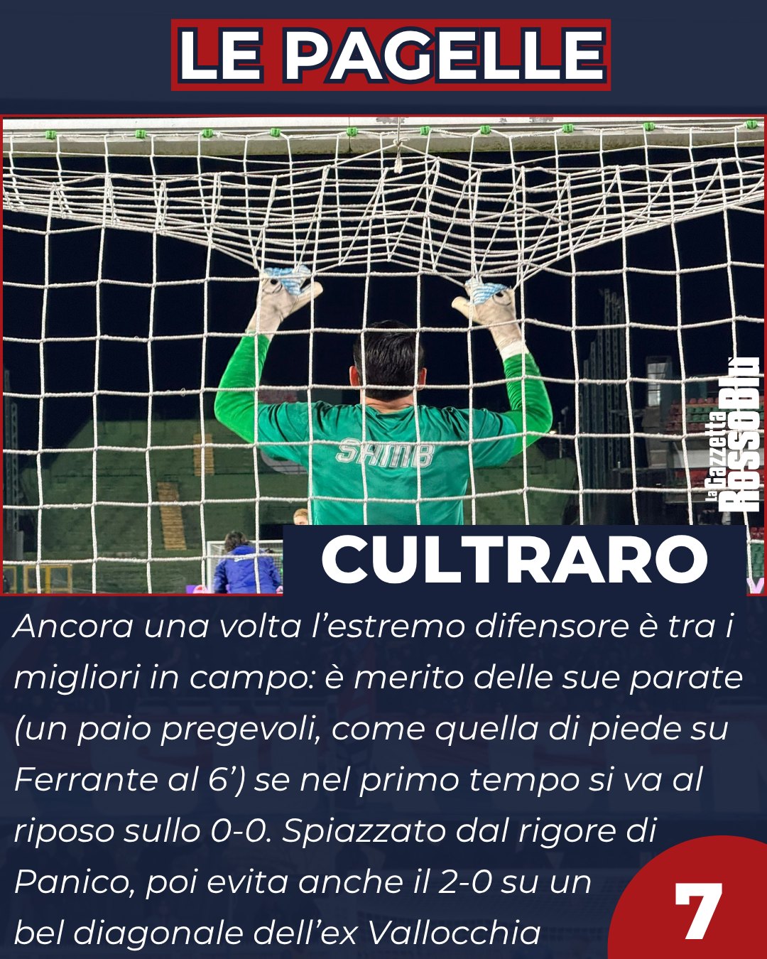 CULTRARO 🔝

@u.s.sambenedettese 🔴🔵, le parate di Cultraro 🧤 sono state decisive anche a Terni 🏟

#tersam #ternanasamb #giovannicultraro #cultraro #pagelle #grb #gazzettarossoblù #samb #sambenedettese #instagol #instafootball #lagazzettarossoblù #calcio #rossoblù #seriec #gironeb #legapro #seriecskywifi