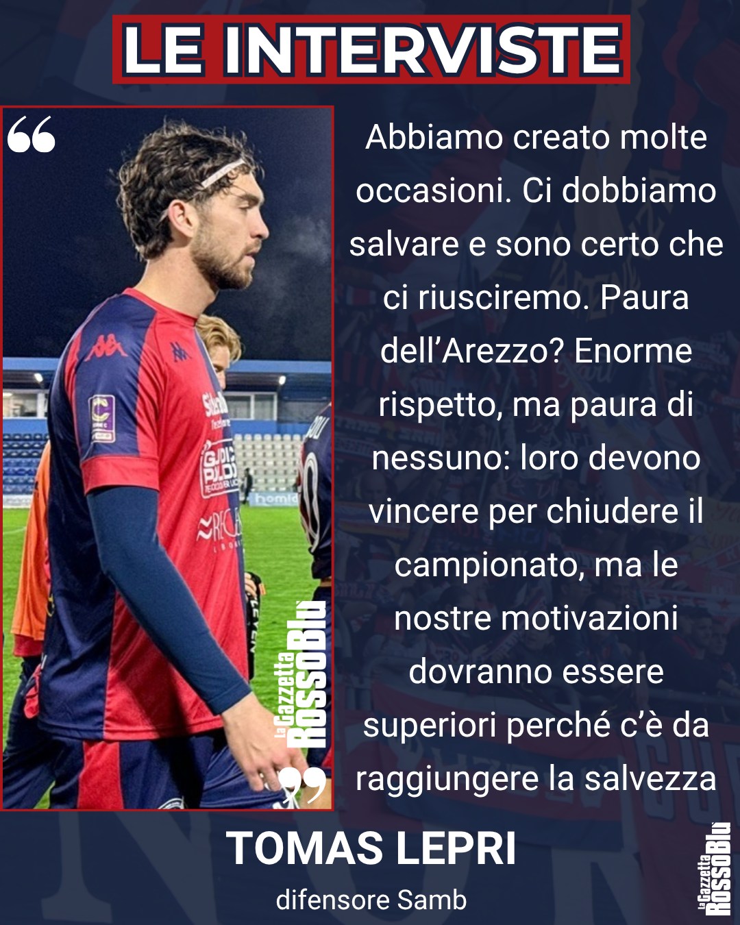 LEPRI 🎙

@u.s.sambenedettese 🔴🔵, le parole di Tomas Lepri dopo il pareggio di Pineto 🏟

#pinetosamb #pinsam #tomaslepri #lepri #grb #gazzettarossoblù #samb #sambenedettese #instagol #instafootball #lagazzettarossoblù #calcio #rossoblù #seriec #gironeb #legapro #seriecskywifi