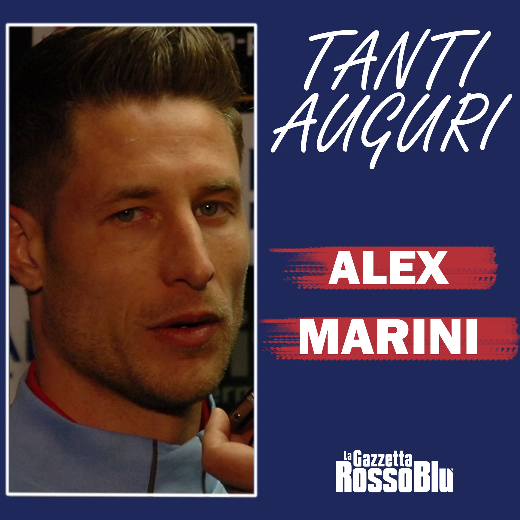 AUGURI ALEX 🎉

Compie oggi 43 anni l'ex difensore della Samb 🔴🔵 Alex Marini. Tantissimi auguri!

@alexmarco_marini #alexmarini #marini #exsamb #grb #gazzettarossoblù #samb #sambenedettese #instagol #instafootball #lagazzettarossoblù #calcio #rossoblù #seriec #gironeb #legapro #seriecskywifi
#happybirthday #birthday #bday #happybday #buoncompleanno #compleanno #tantiauguri